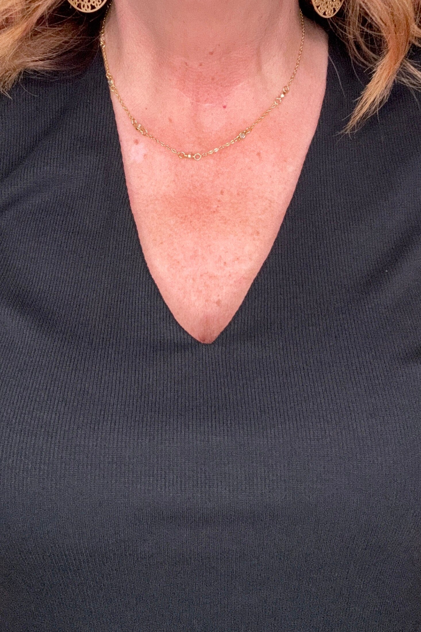 Double Layer V Neck MISSY BASIC KNIT LIVERPOOL