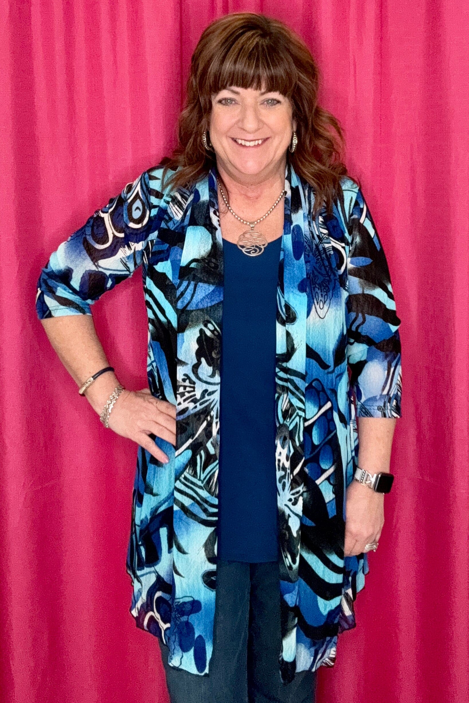Printed Mesh Cardigan OUTFIT COMPLETER CREATION