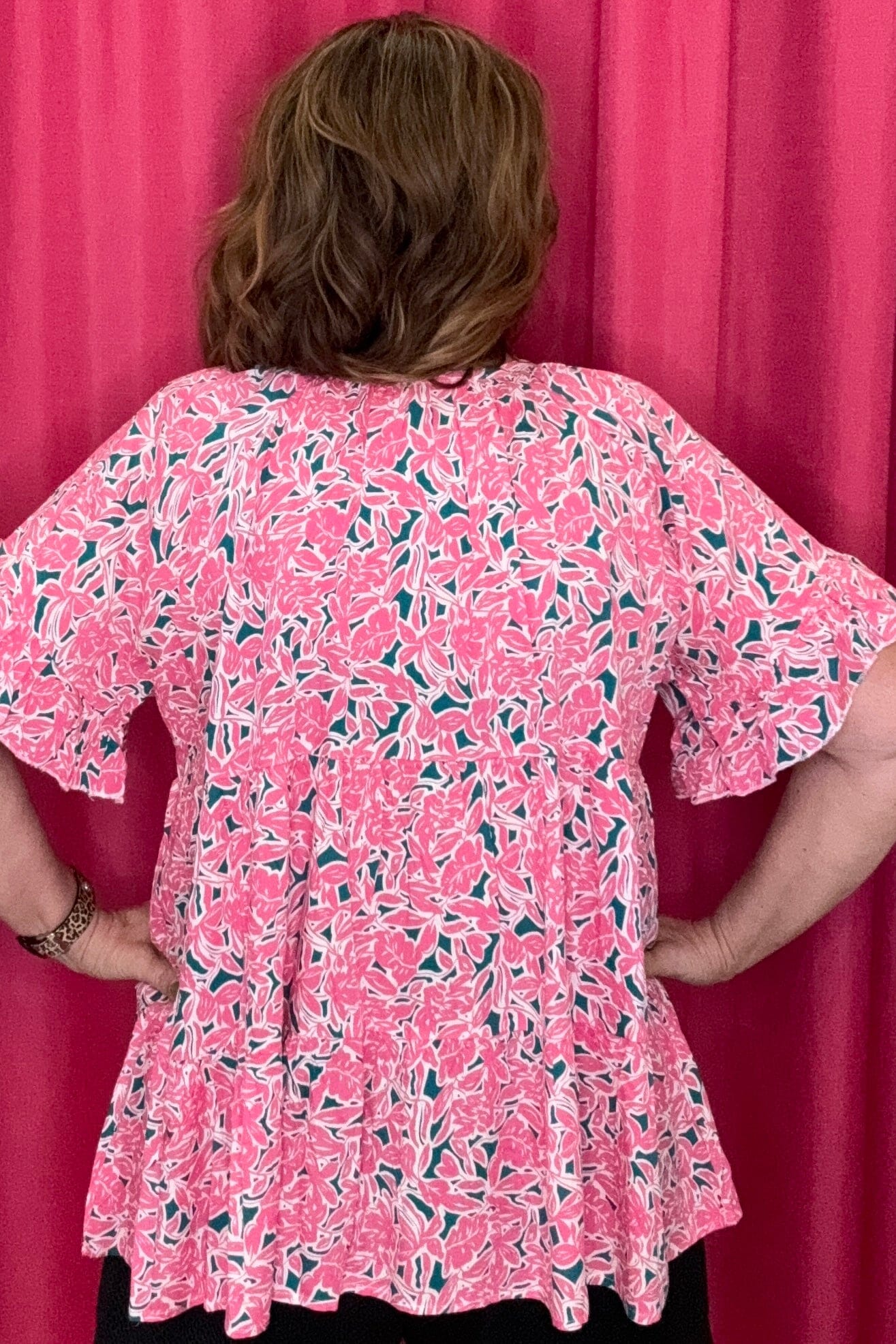 Floral Babydoll Top JRTOP CASUAL TOP SOUTHERN GRACE