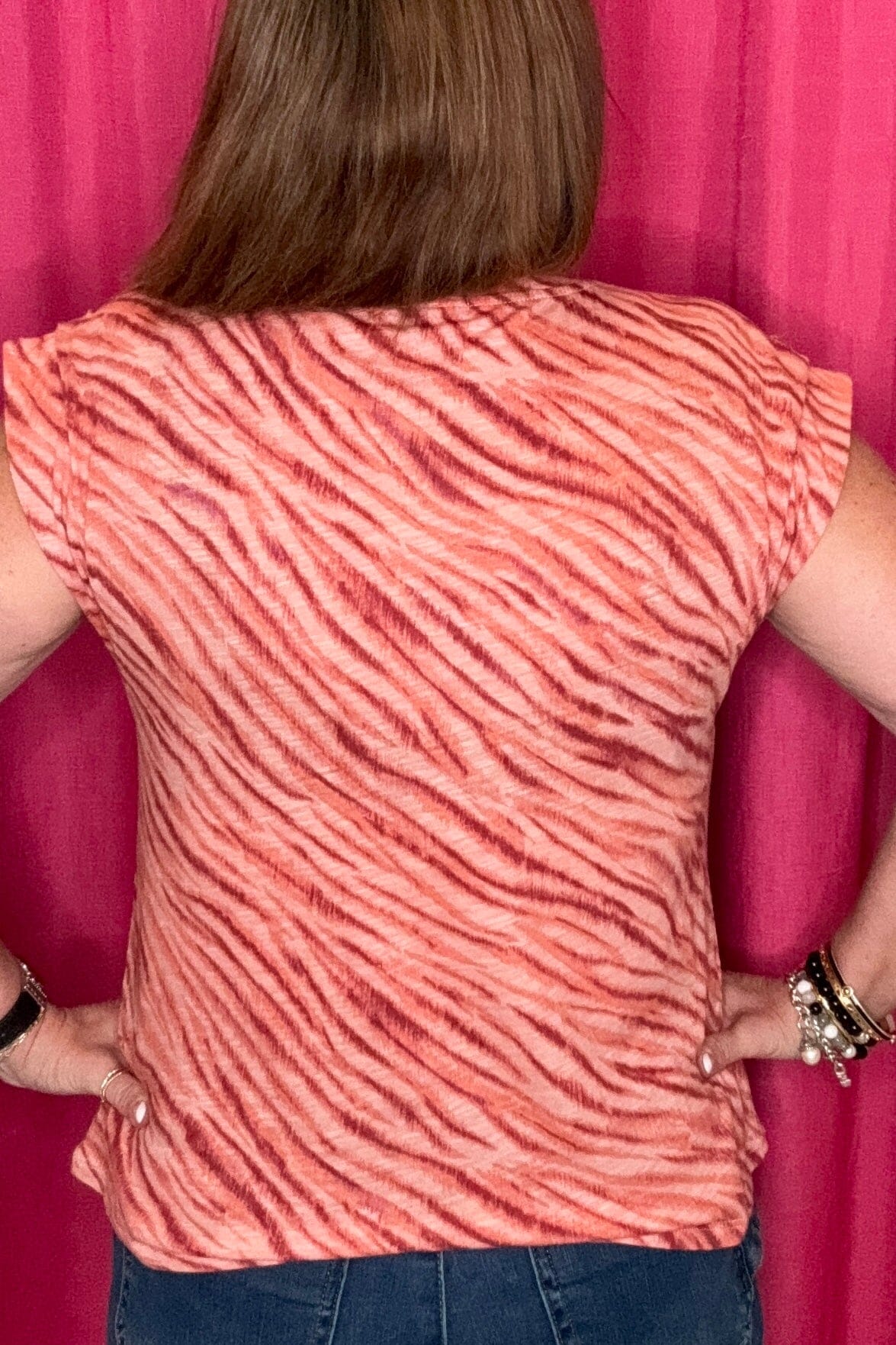 Printed Cap Sleeve Top MISSY TOP SPECIAL DEMOCRACY