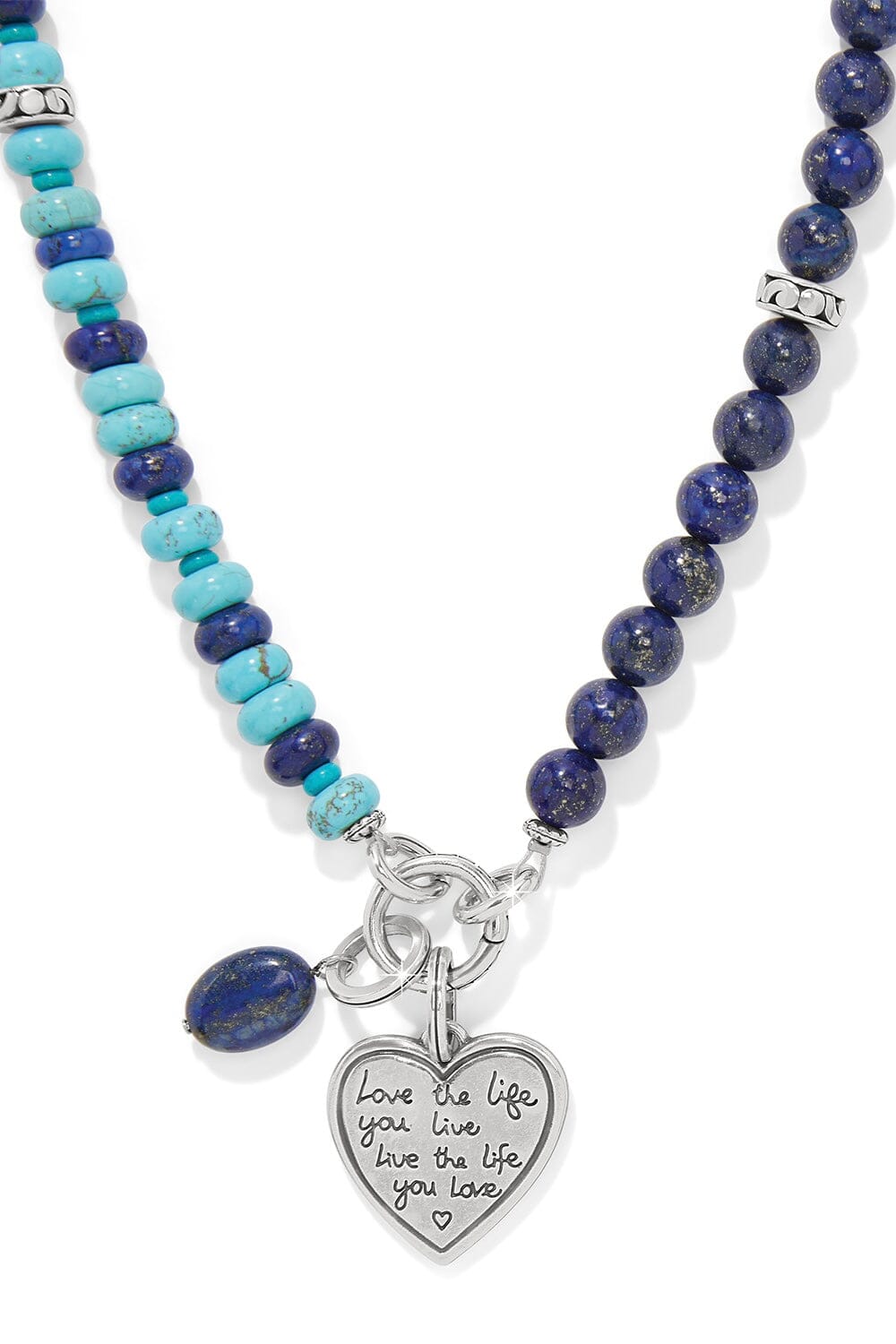 Token Charm Lapis Turquoise Necklace BJEWELRY Brighton Collectables