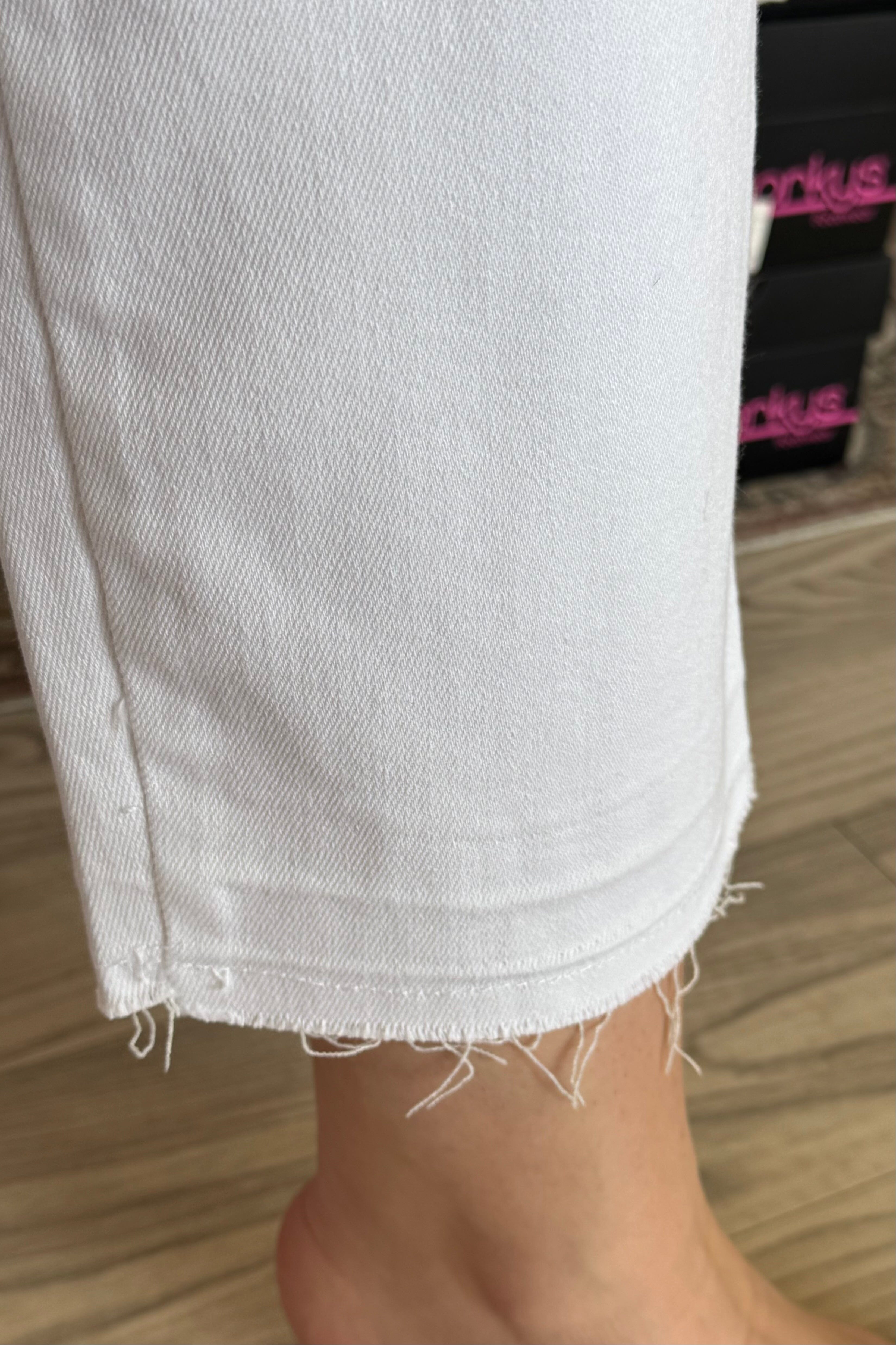 Ab Solution Skyrise Relaxed Straight Leg w/Fray BOTTOMS DEMOCRACY