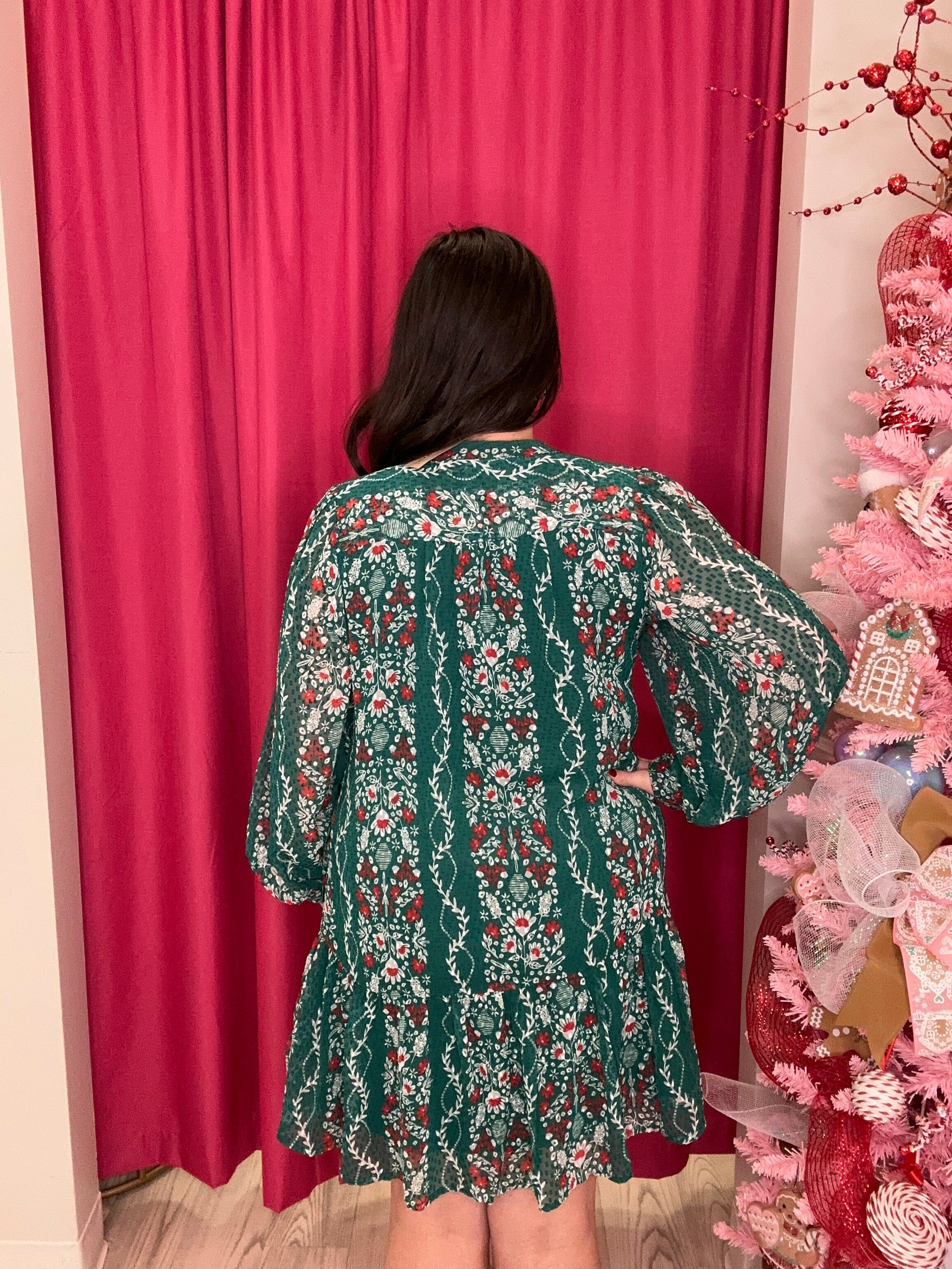 Long Sleeve Dress w/Bottom Ruffle DRESS MARYSQUARE