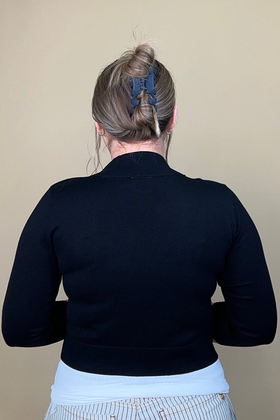 3/4 Sleeve Shawl Cardigan - Black OUTFIT COMPLETER ZAC & RACHEL