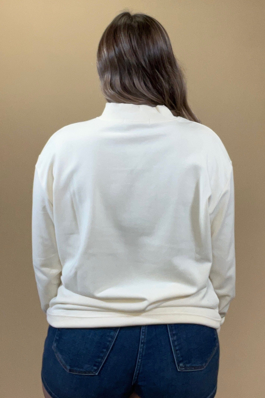 Long Sleeve Grace Mock Neck Sweatshirt MISSY BASIC KNIT SOUTHERN GRACE