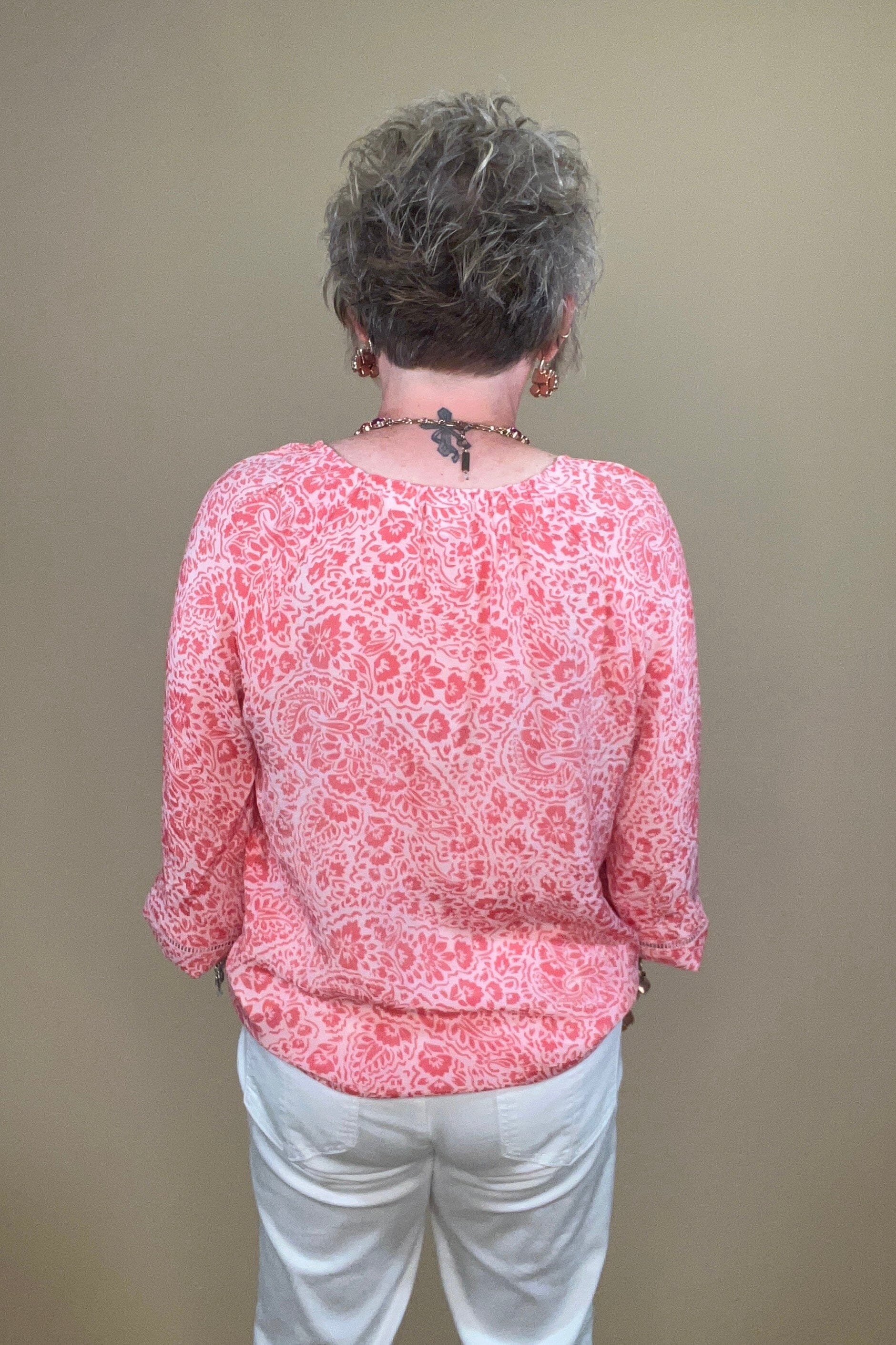 Long Balloon Sleeve Printed Top MISSY TOP SPECIAL ZAC & RACHEL