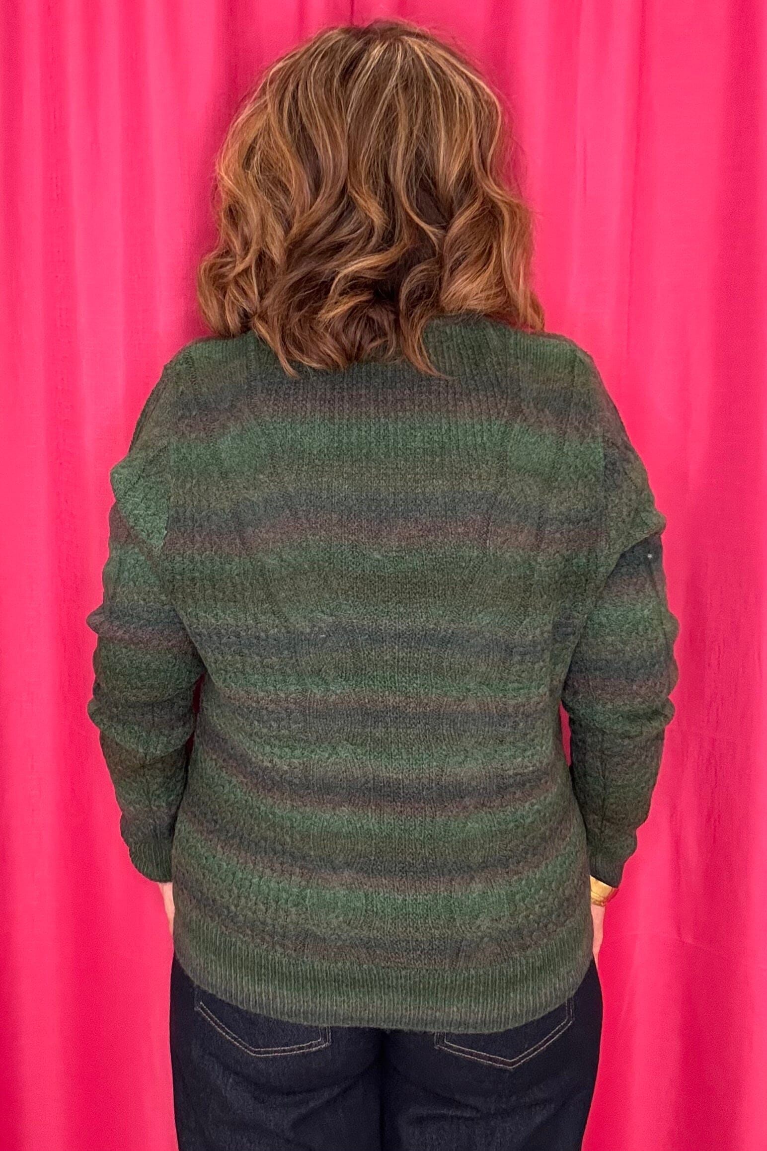 Long Sleeve Drop Shoulder V-Neck Sweater MISSY TOP SPECIAL LIVERPOOL