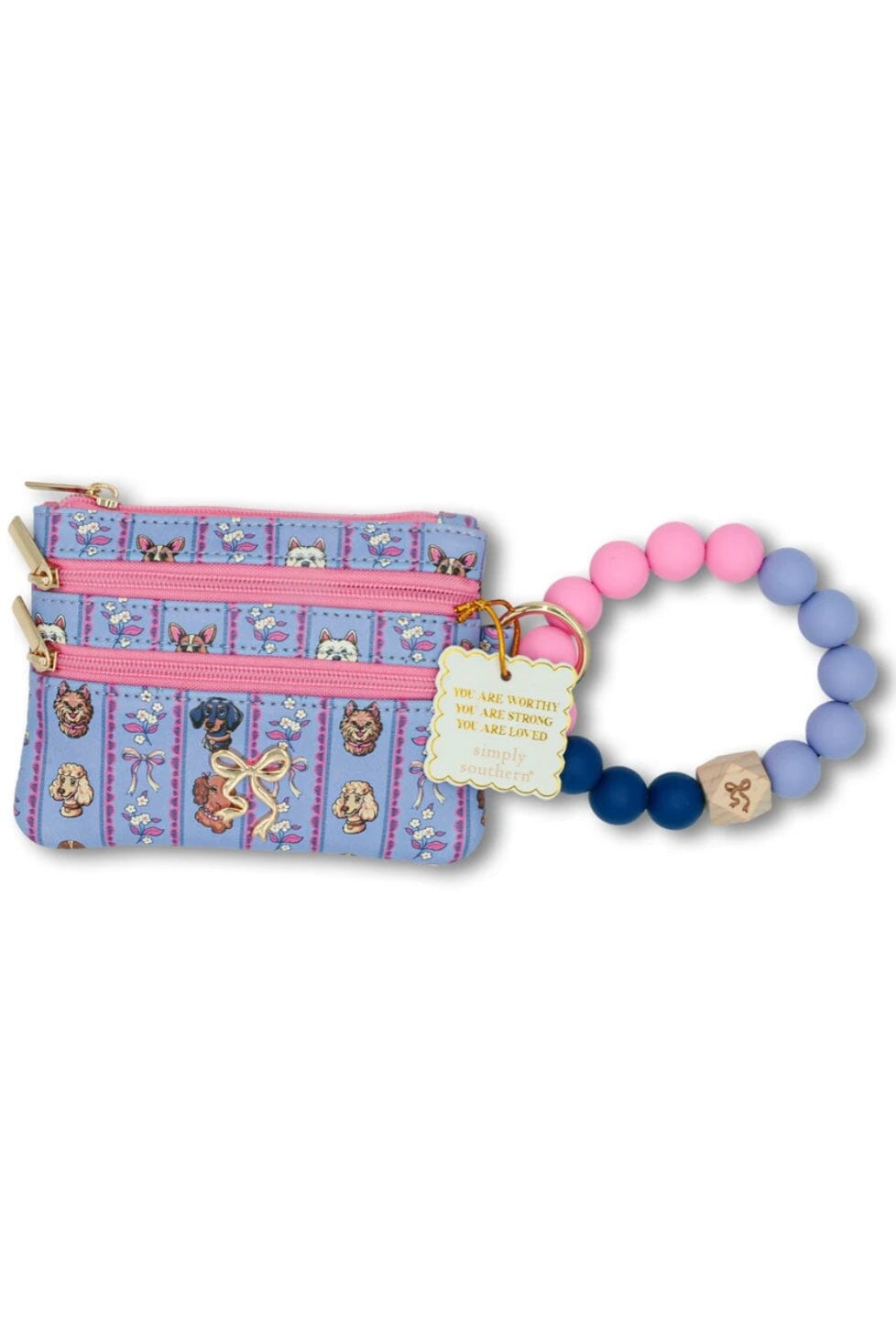 Beaded Wrist Wallet GIFT/OTHER SIMPLY SOUTHERN DOGPRINT
