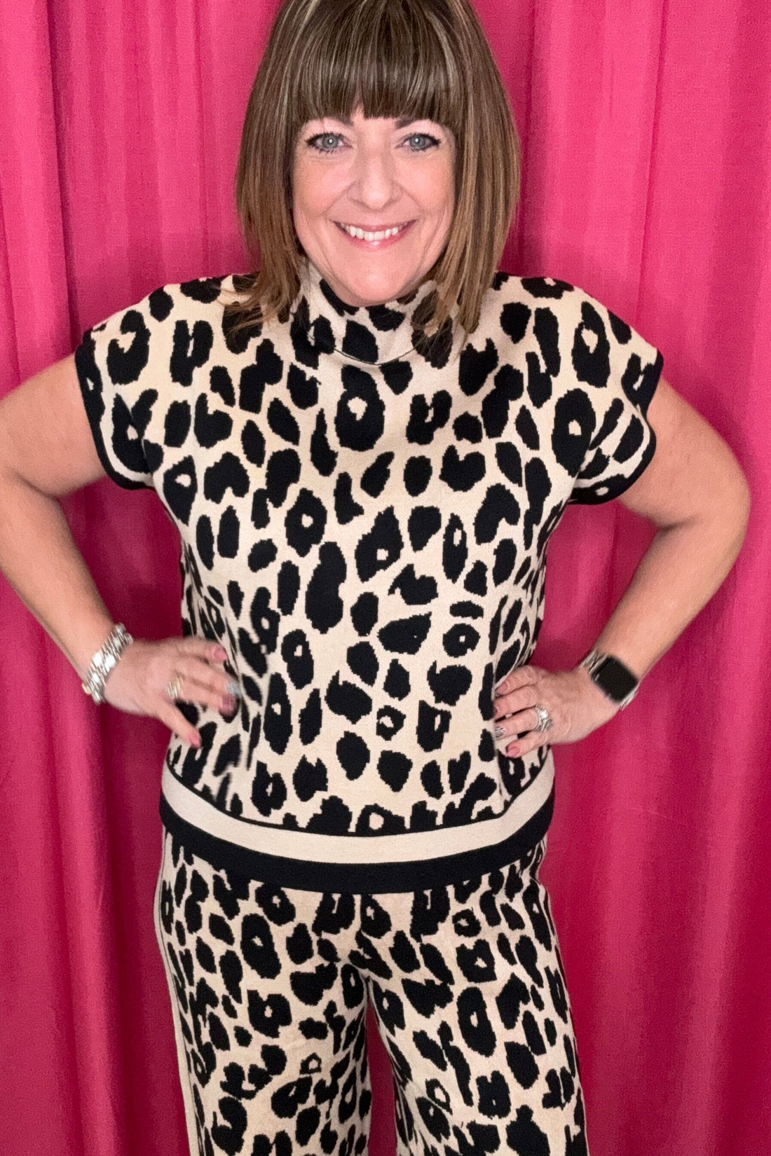 Animal Print Pullover JRTOP CASUAL TOP ENTRO