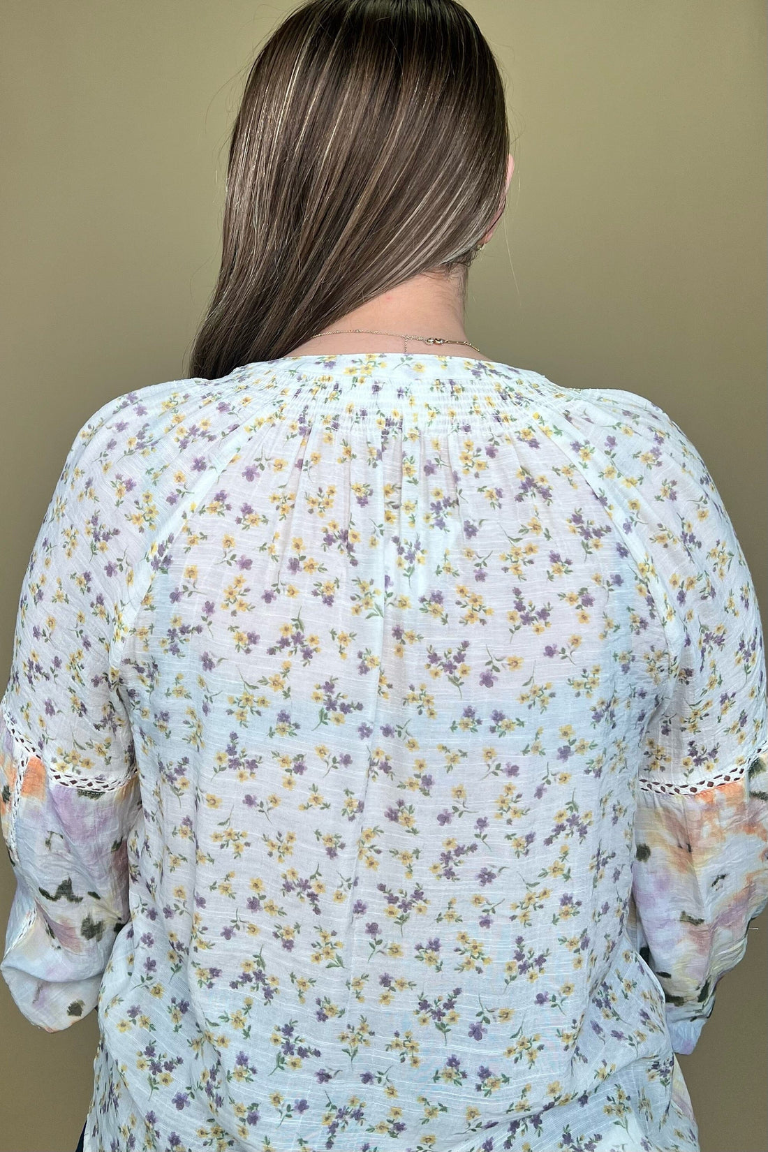Long Sleeve Floral Top w/Eyelet Lace Detail MISSY TOP SPECIAL ZAC & RACHEL