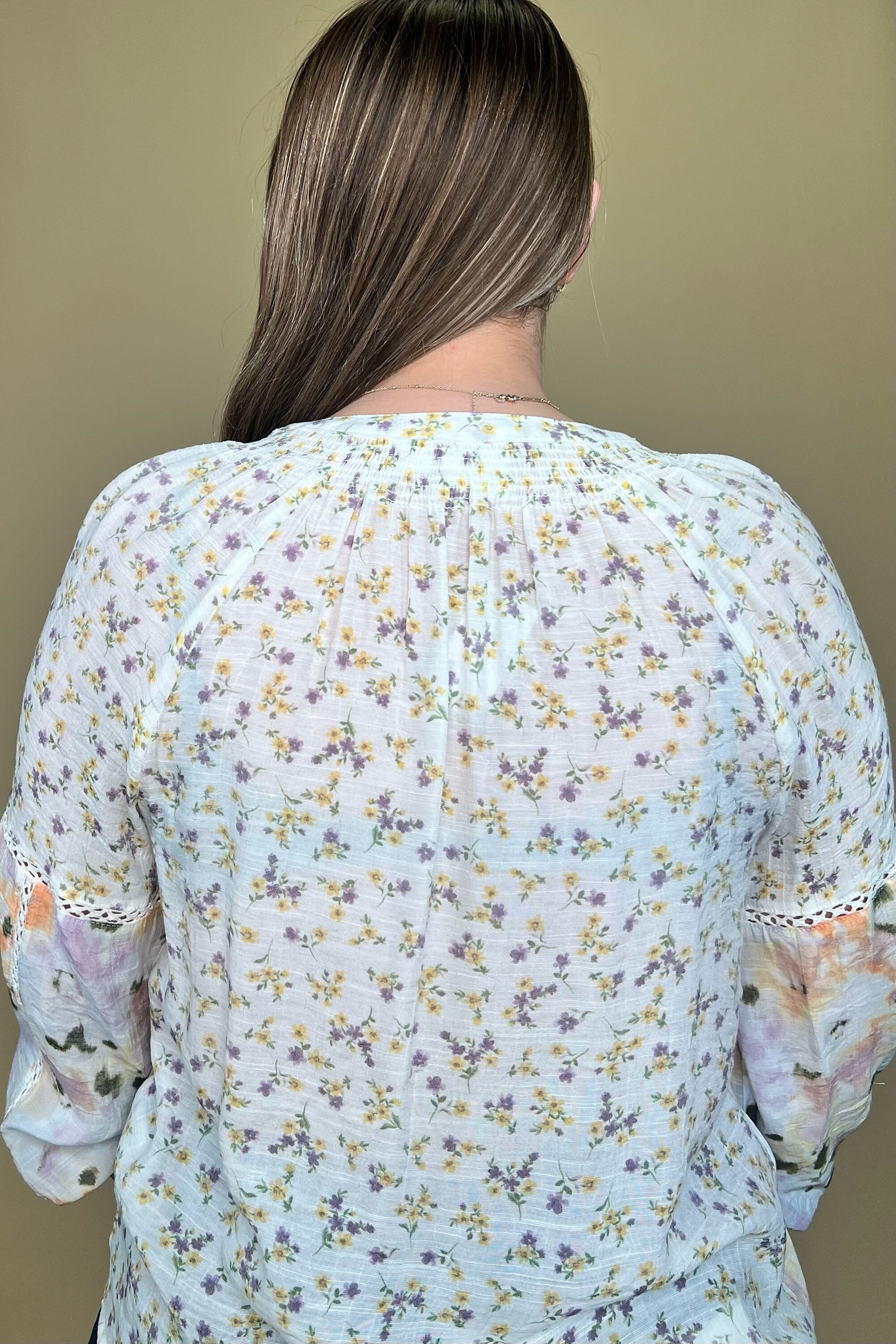 Long Sleeve Floral Top w/Eyelet Lace Detail MISSY TOP SPECIAL ZAC & RACHEL