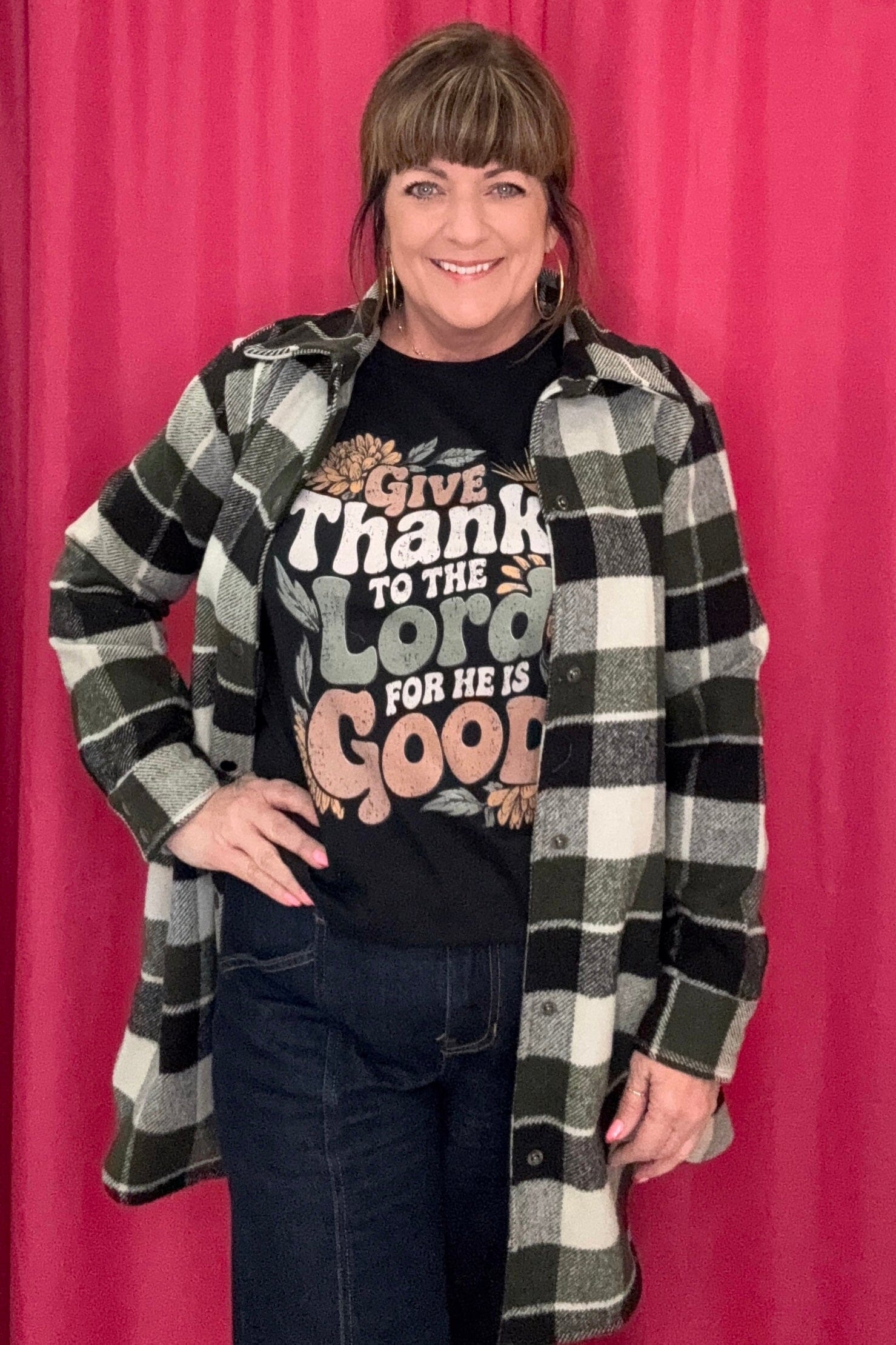 Give Thanks to the Lord T-Shirt MISSY BASIC KNIT REBELROSE/ATTITUDETEES