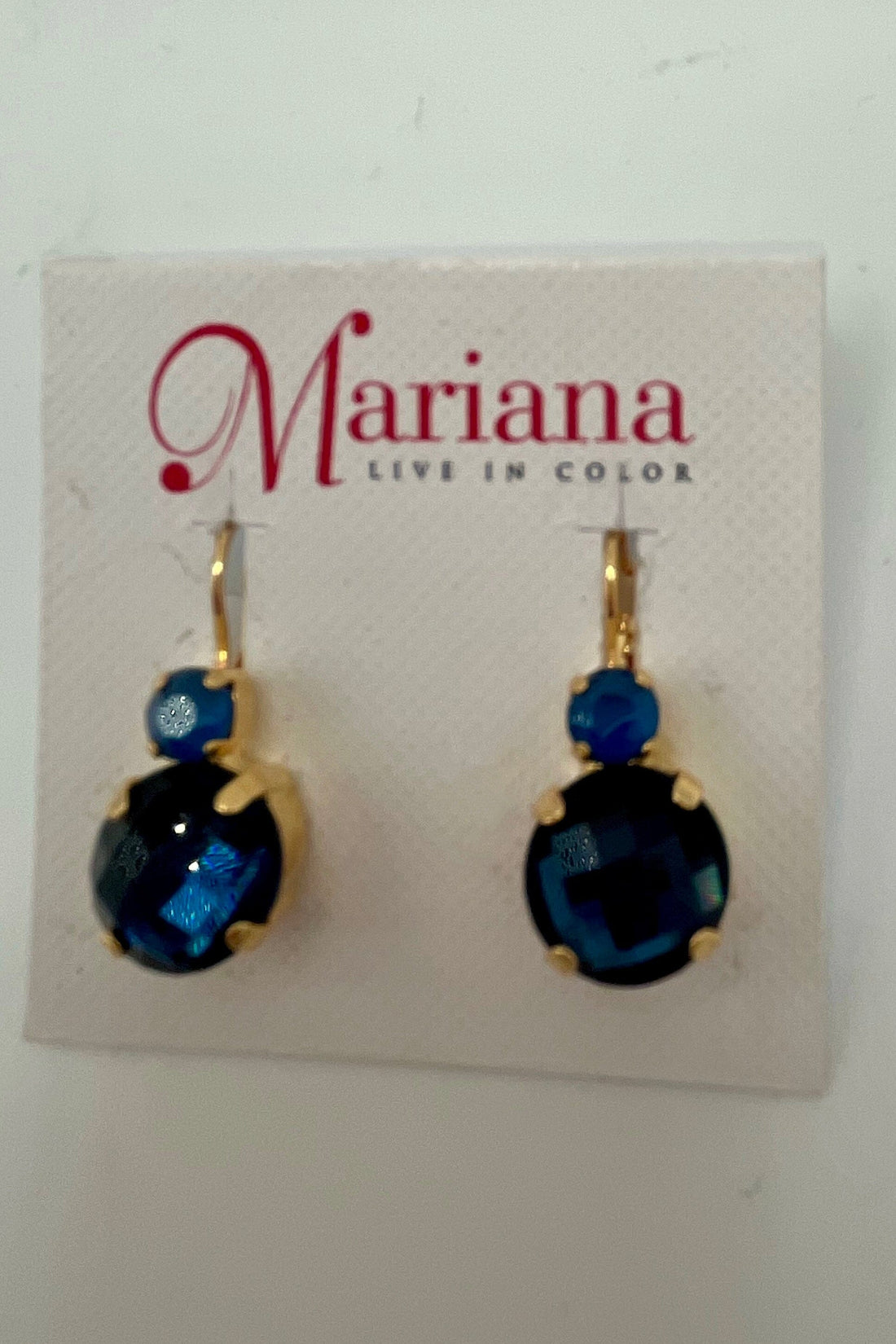 Large Double Stone Leverback Earrings in "Checkerboard" BETTERBRANDJEWELRY Mariana