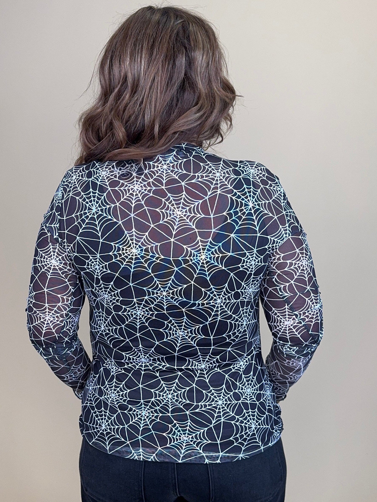 Spider Webs Mesh Top MISSY BASIC KNIT:~~Unassigned~~ JESS LEA