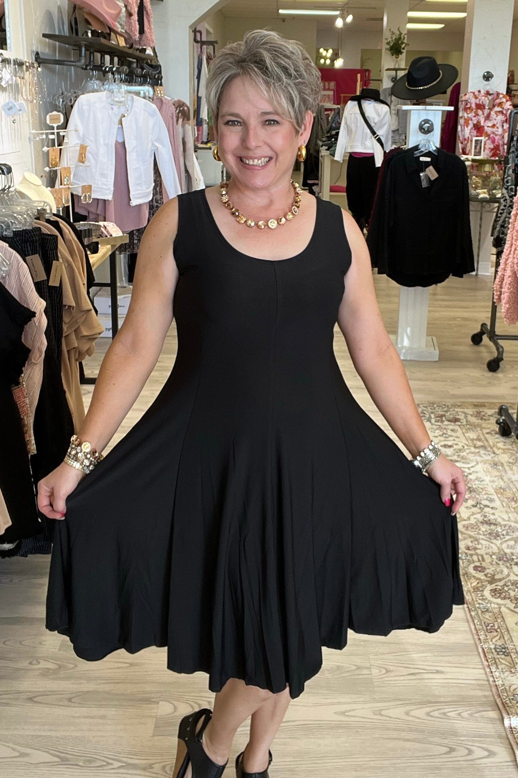 Sleeveless Knee Length Dress DRESS K Lane&