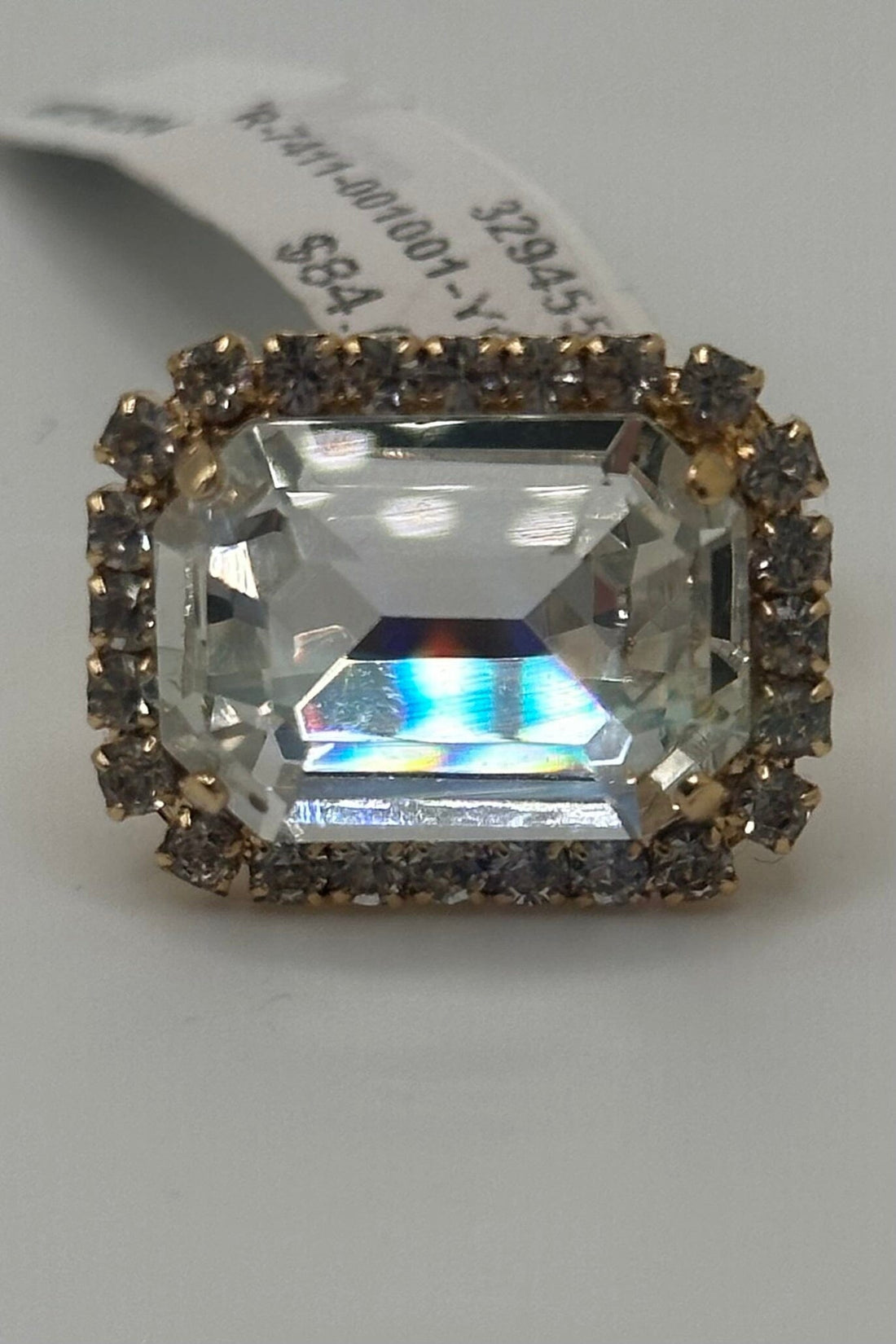 Extra Luxurious Halo Emerald Cut Ring in "On a Clear Day" - Yellow Gold BETTERBRANDJEWELRY MICHALSMARIANA