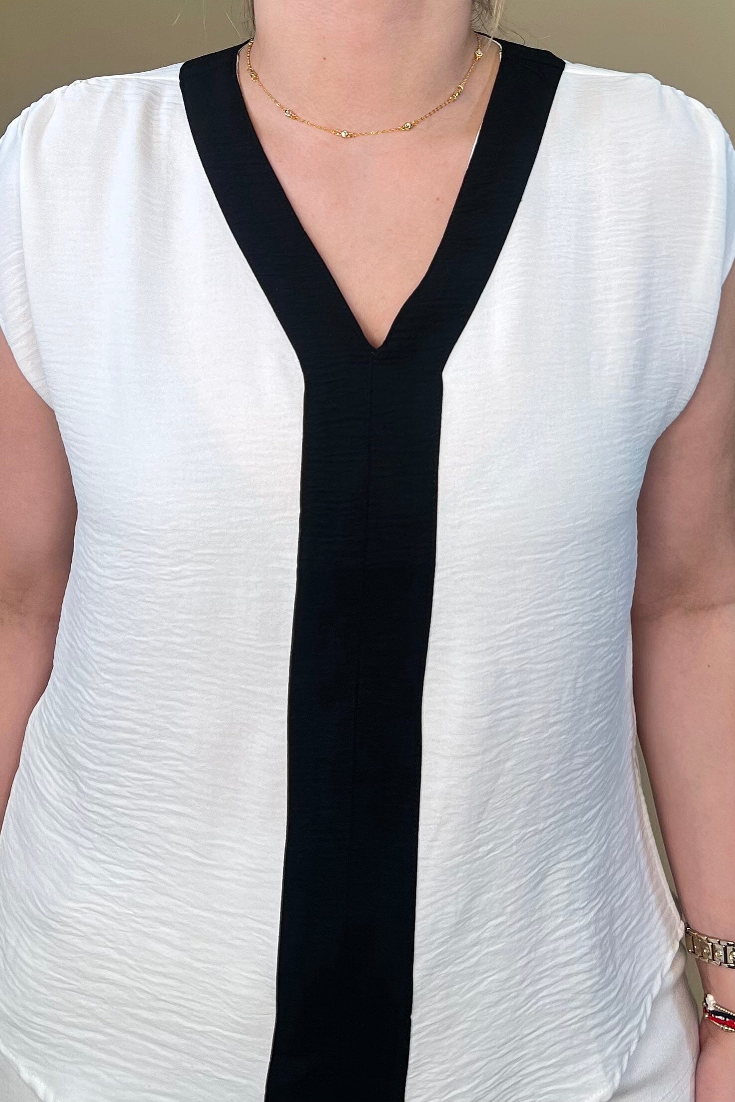 Sleeveless Top w/Bold Stripe MISSY TOP SPECIAL ZAC & RACHEL