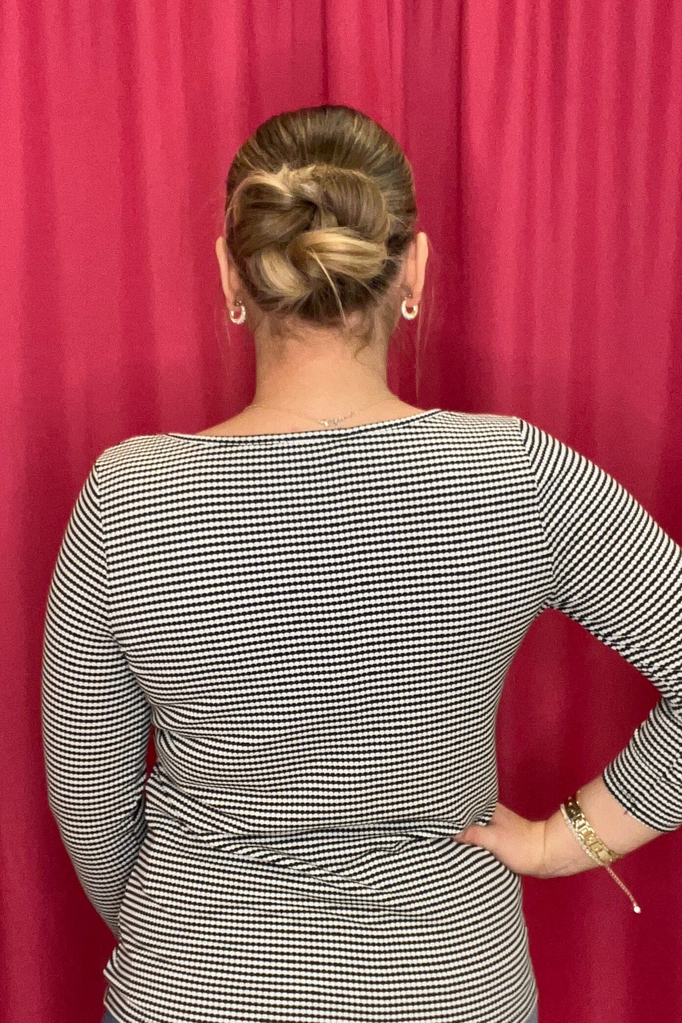 3/4 Button Sleeve Henley Knit Top MISSY BASIC KNIT LIVERPOOL