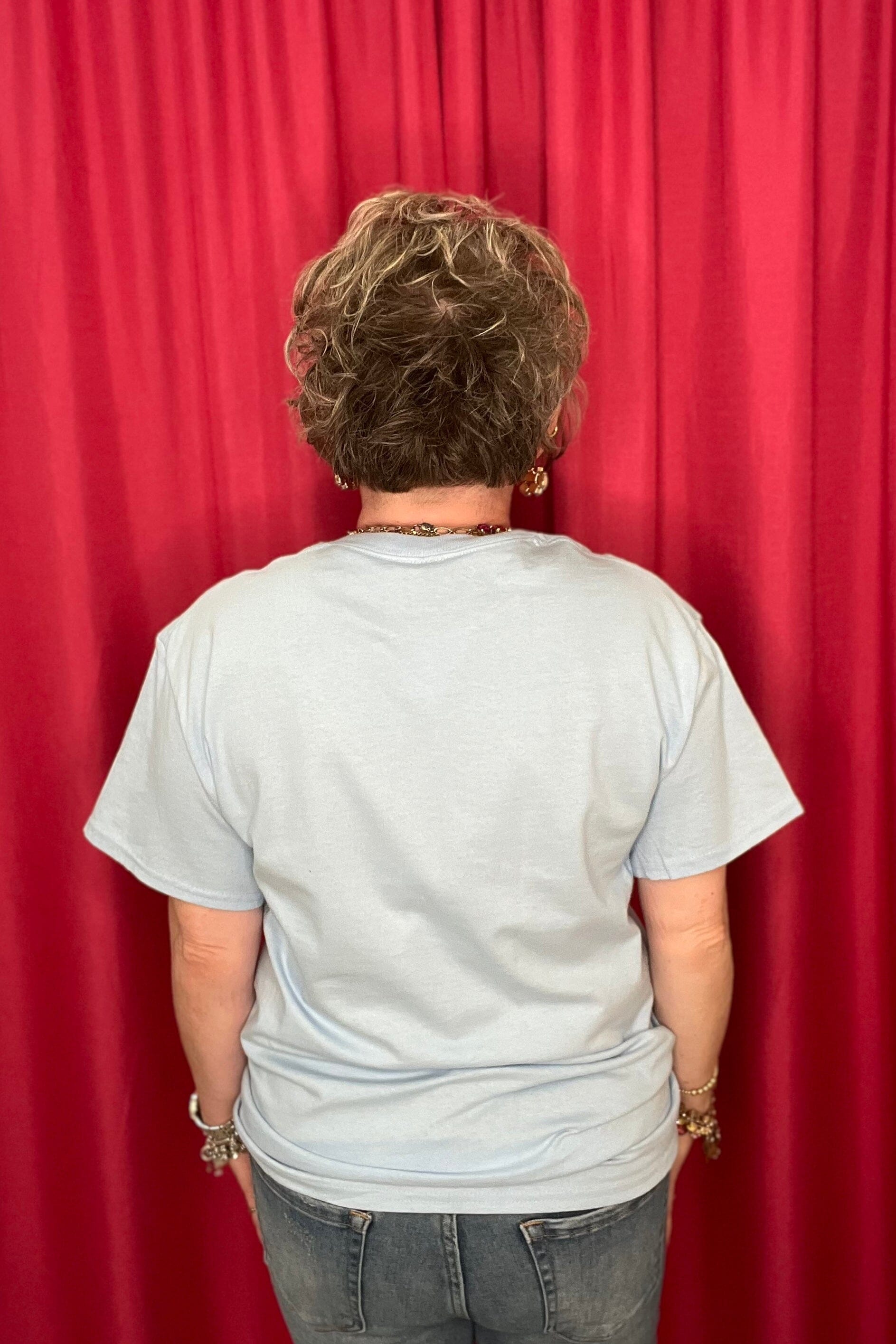 Easter Bunny in Car T-Shirt MISSY BASIC KNIT SUGAR STITCH