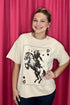 Cowgirl Playing Card T-Shirt MISSY BASIC KNIT SOUTHERN GRACE