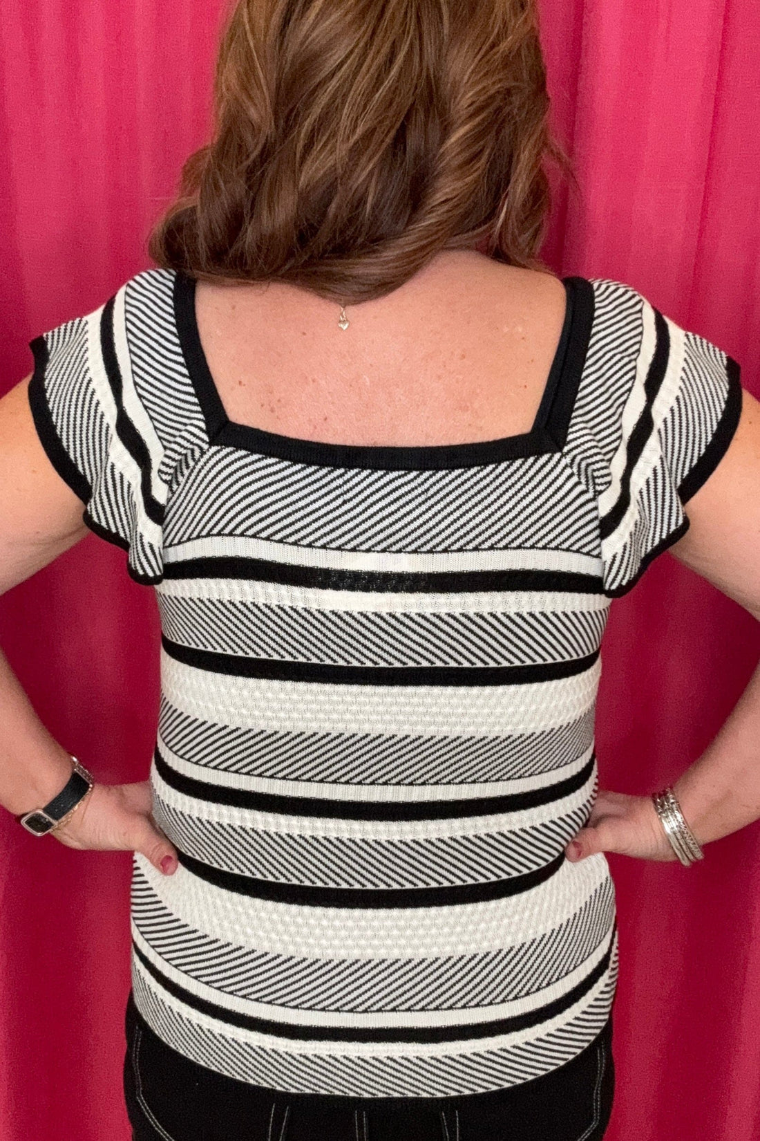 Ruffle Sleeve Square Neck Sweater Top MISSY TOP SPECIAL LIVERPOOL