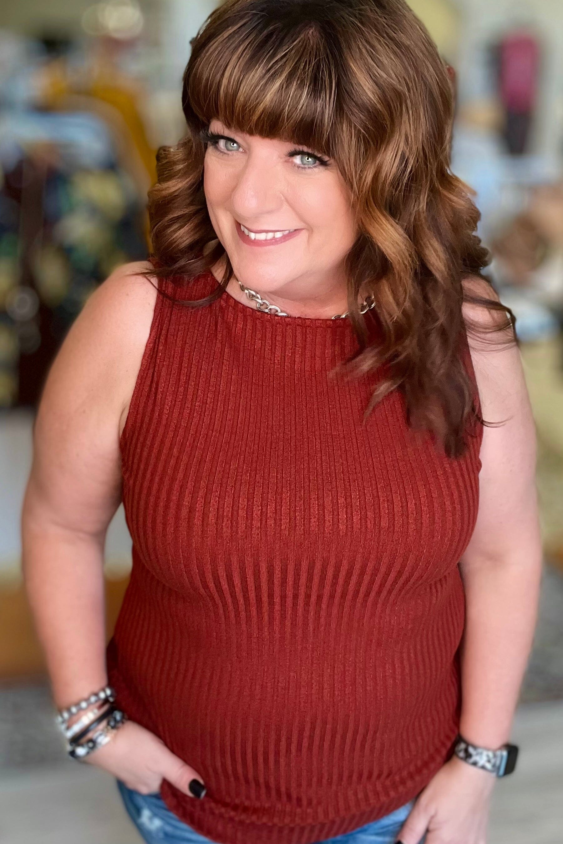 Boat Neck MISSY BASIC KNIT LIVERPOOL CINNAMON XS