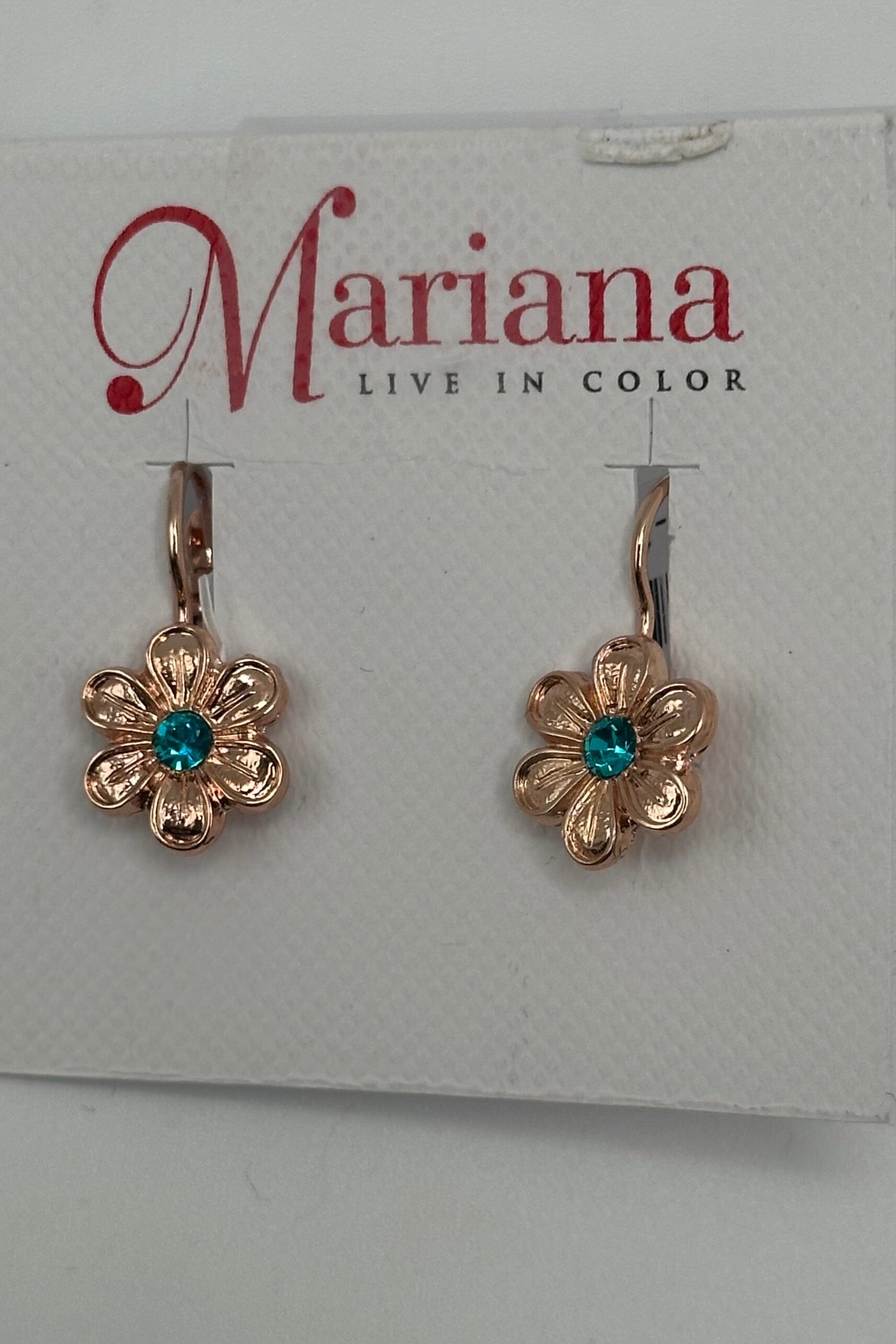 Cosmo Earrings in "Blue Zircon" - Rose Gold BETTERBRANDJEWELRY MICHALSMARIANA