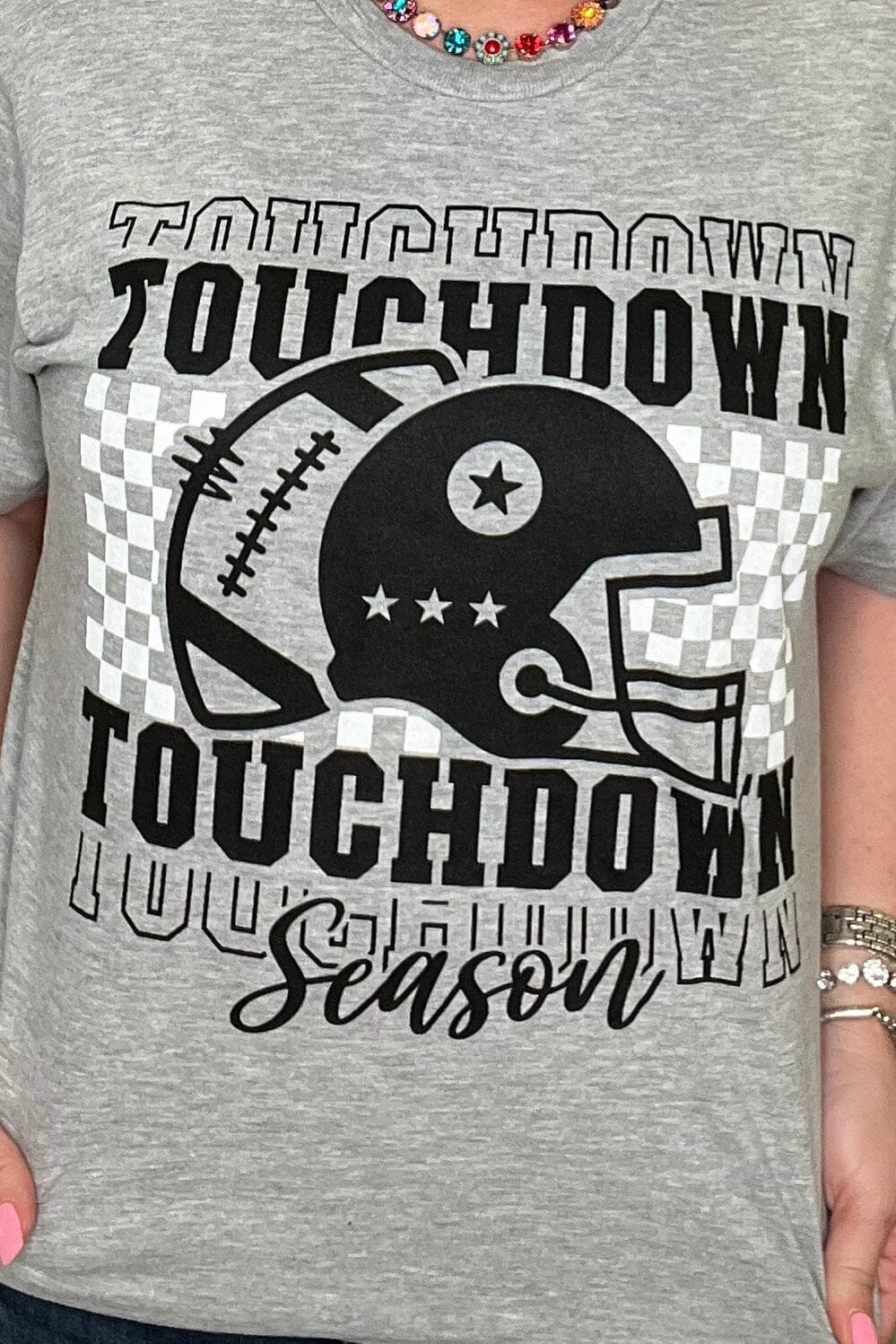 Touchdown Season T-Shirt MISSY BASIC KNIT P&PD