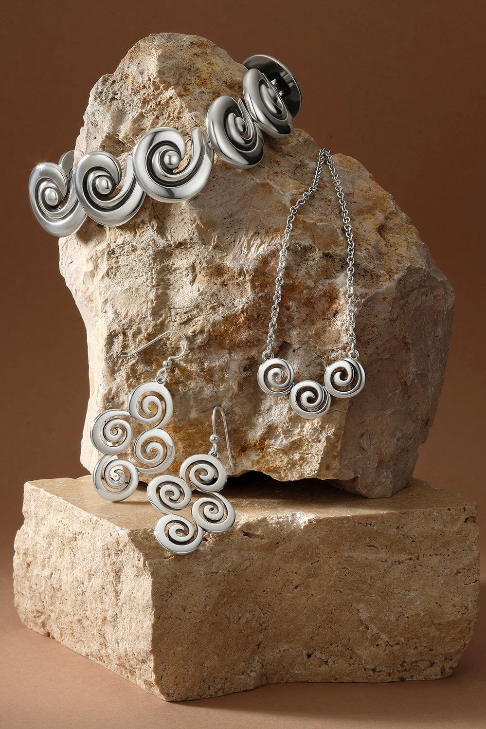 Vertigo Spiral Trio Necklace BJEWELRY Brighton Collectables