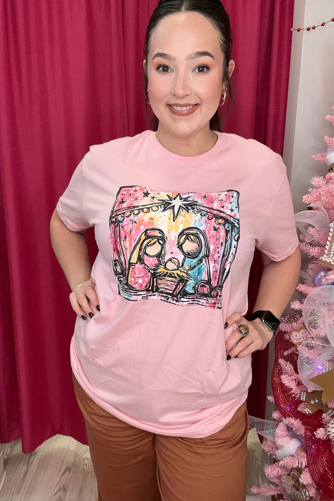 Nativity T-Shirt MISSY BASIC KNIT REBELROSE/ATTITUDETEES