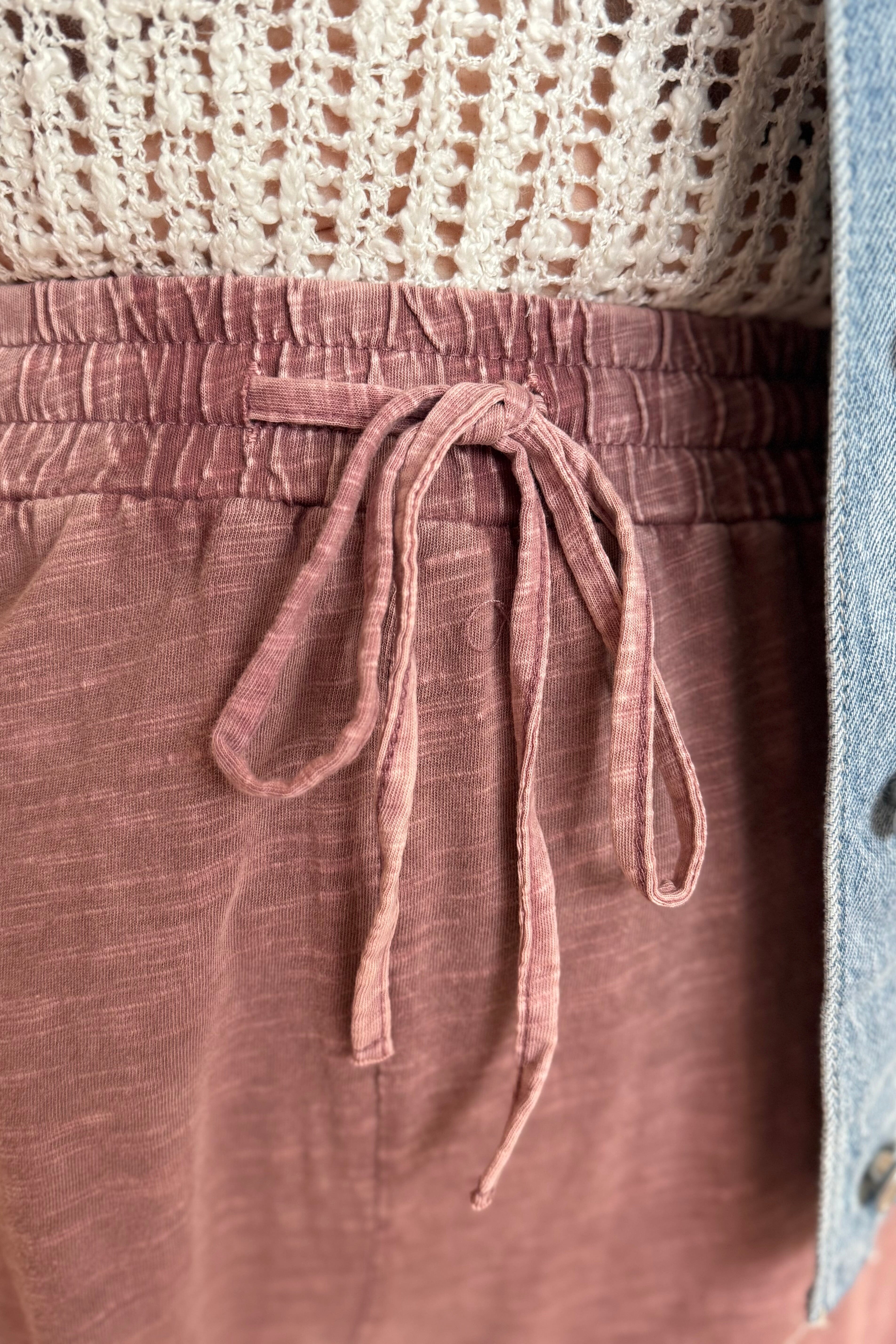 Mineral Washed Tiered Flowy Pants BOTTOMS EASEL