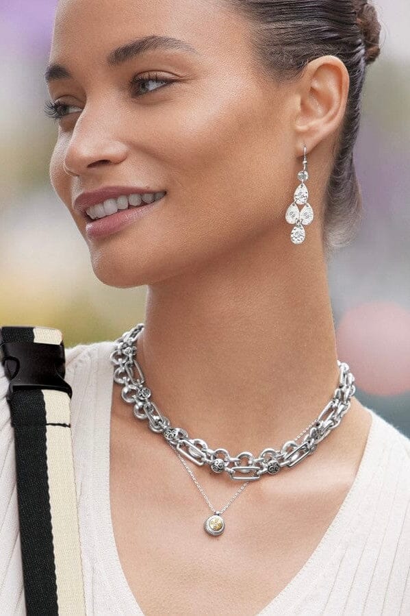 Mosaic Round Two Tone Mini Necklace BJEWELRY Brighton Collectables