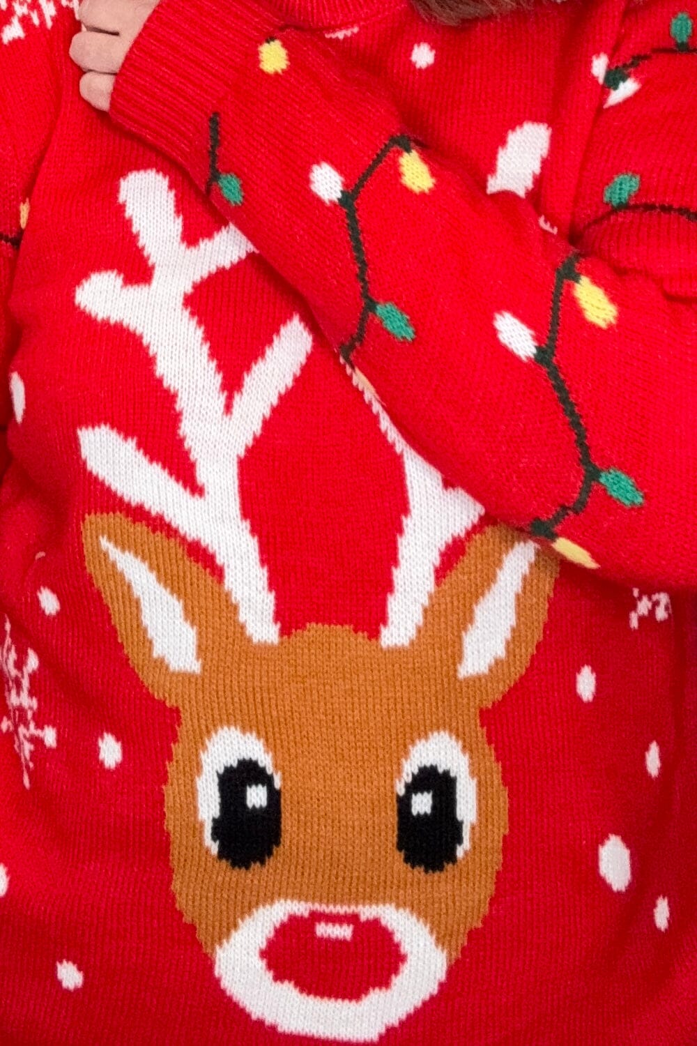 Reindeer Sweater w/Holiday Lights SWEATER JESS LEA