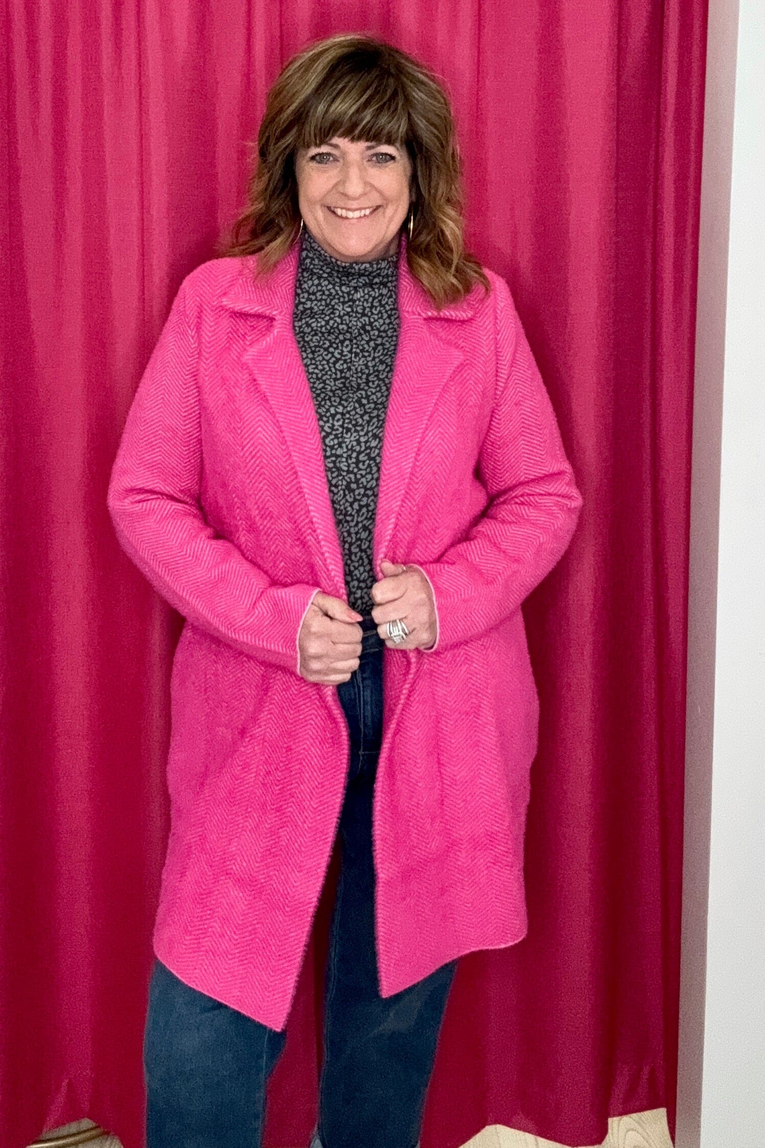 Long Sleeve Open Front Sweater Coat JACKET LIVERPOOL