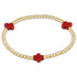 Enewton Signature Cross Gold Pattern 3mm Bead Bracelet- Red JEWELRY ENEWTON