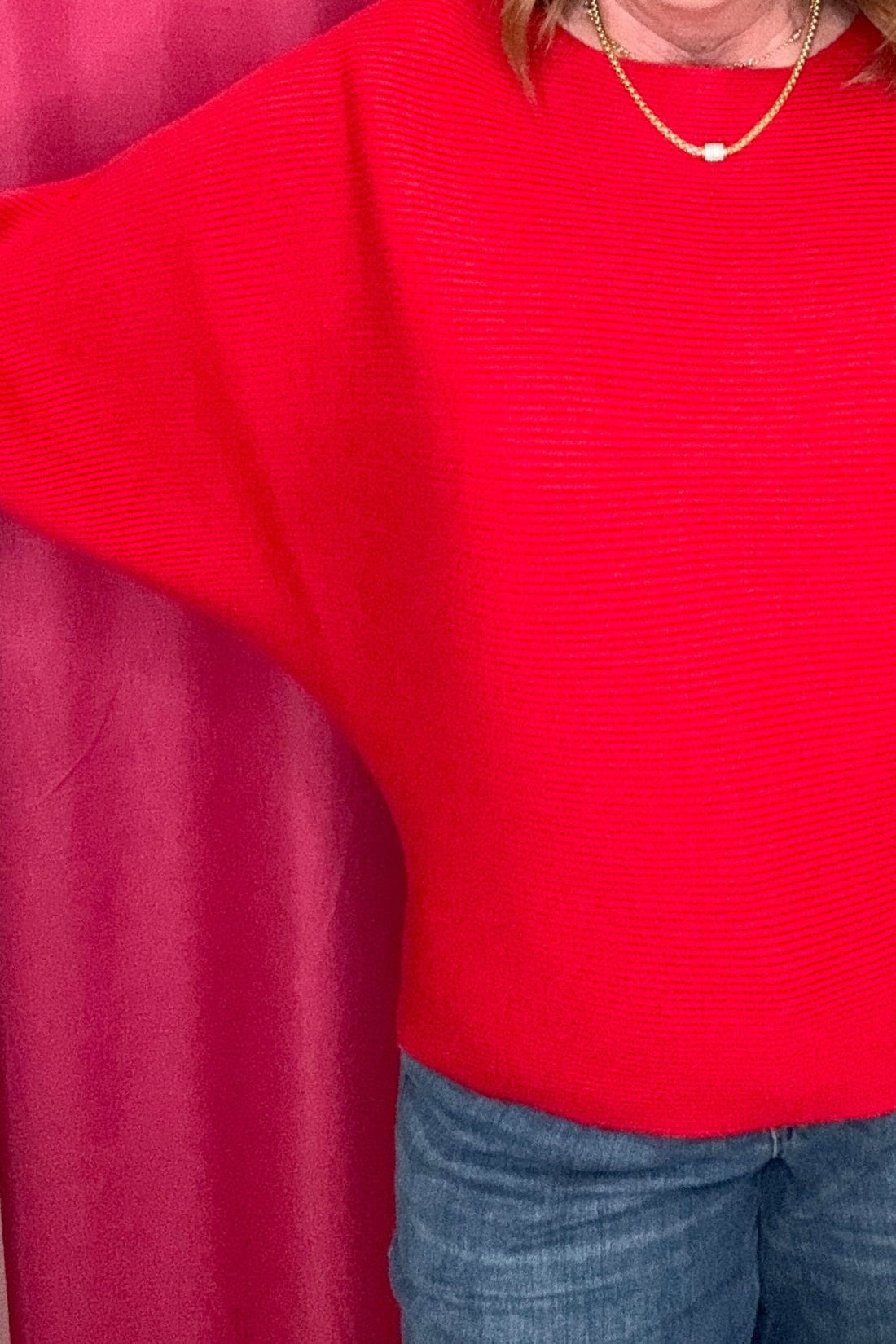 Long Sleeve Boat Neck Dolman Sweater MISSY TOP SPECIAL LIVERPOOL