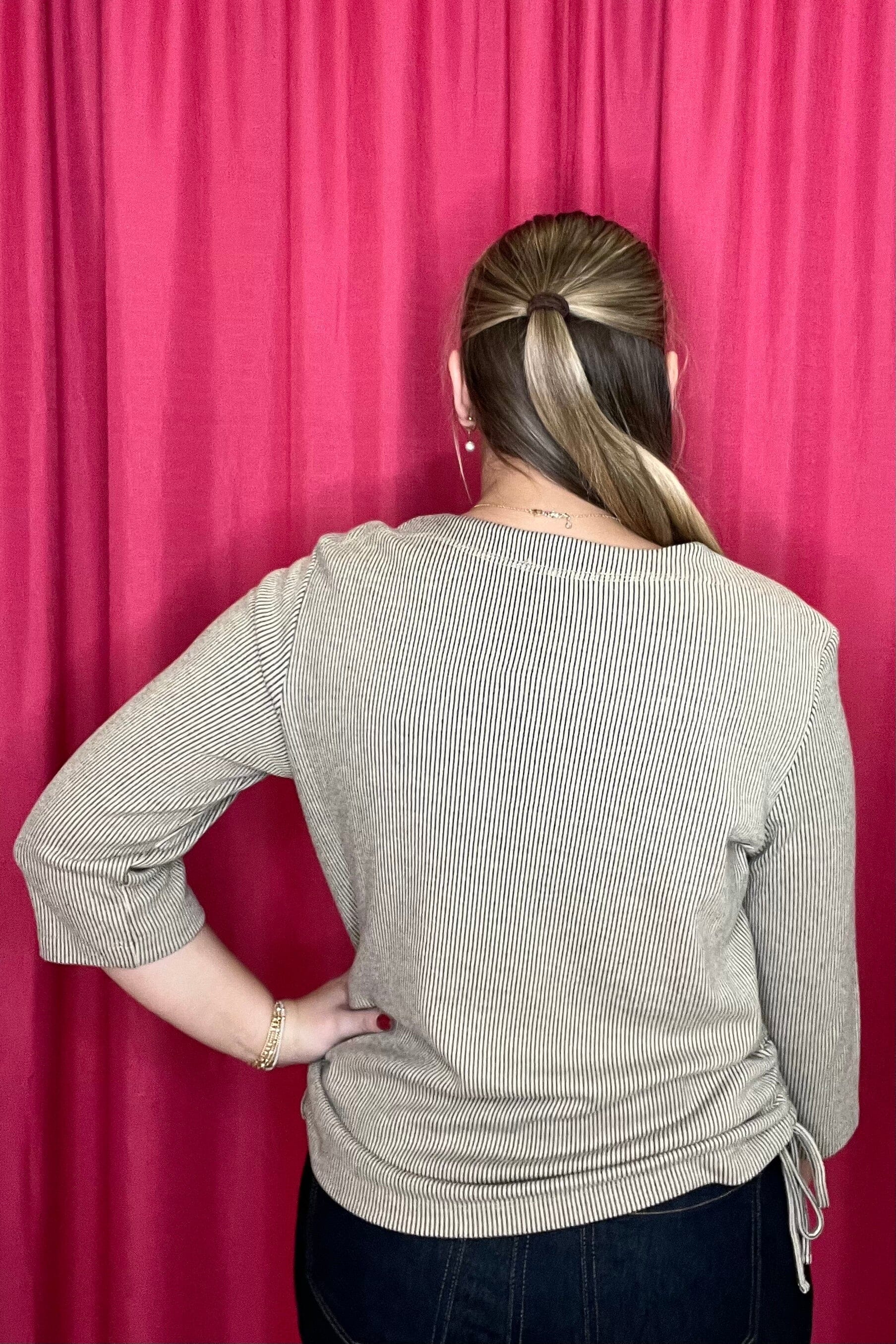 3/4 Sleeve Scoop Neck w/Side Ties MISSY TOP SPECIAL SOUTHERN LADY