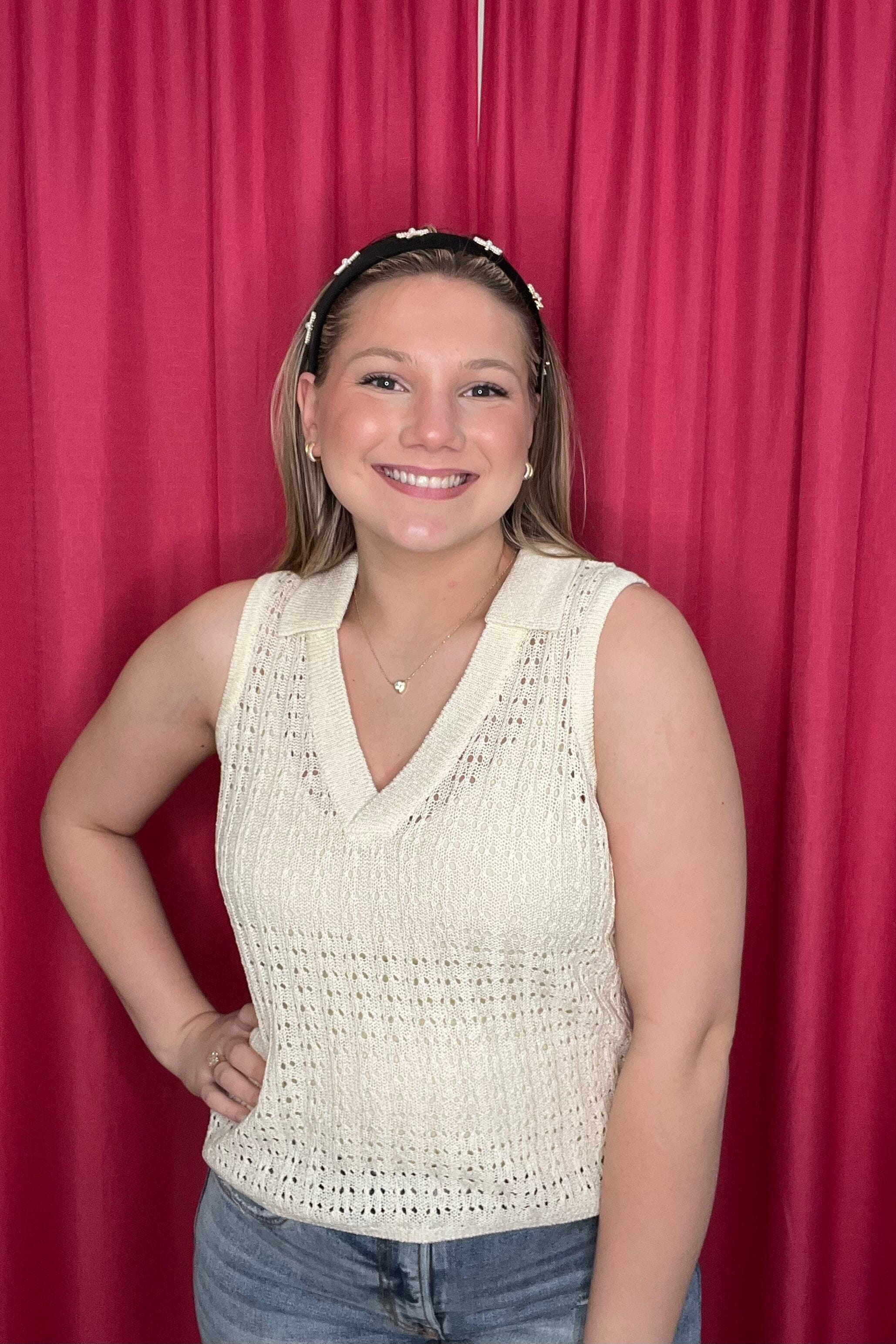 Sleeveless Johnny Collar Sweater MISSY TOP SPECIAL LIVERPOOL