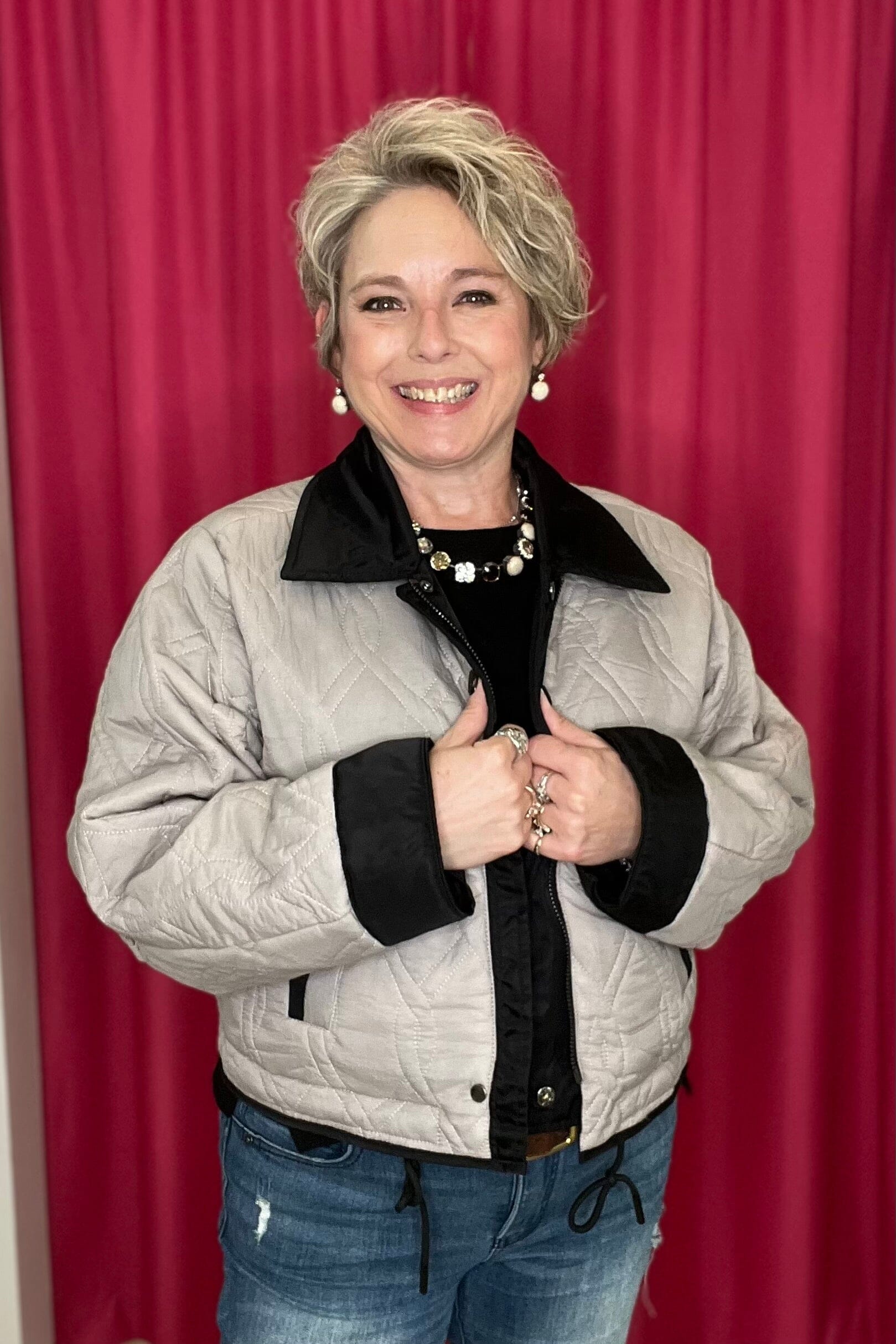 Long Sleeve Cropped Reversible Jacket JACKET DEMOCRACY