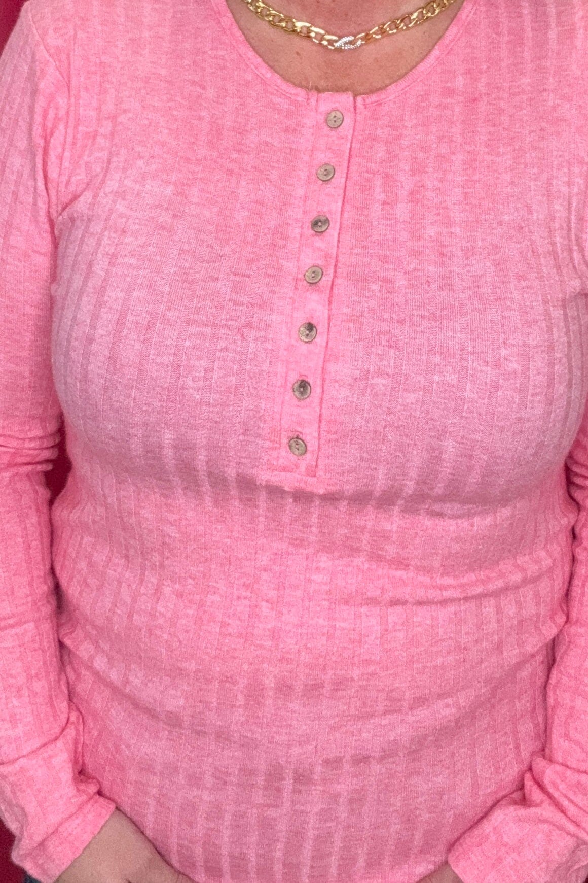 Ribbed Long Sleeve Button Down Top JRTOP CASUAL TOP ZENANA