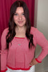 Long Sleeve Front Closure Sweater Cardigan with Tipping Detail OUTFIT COMPLETER DEMOCRACY