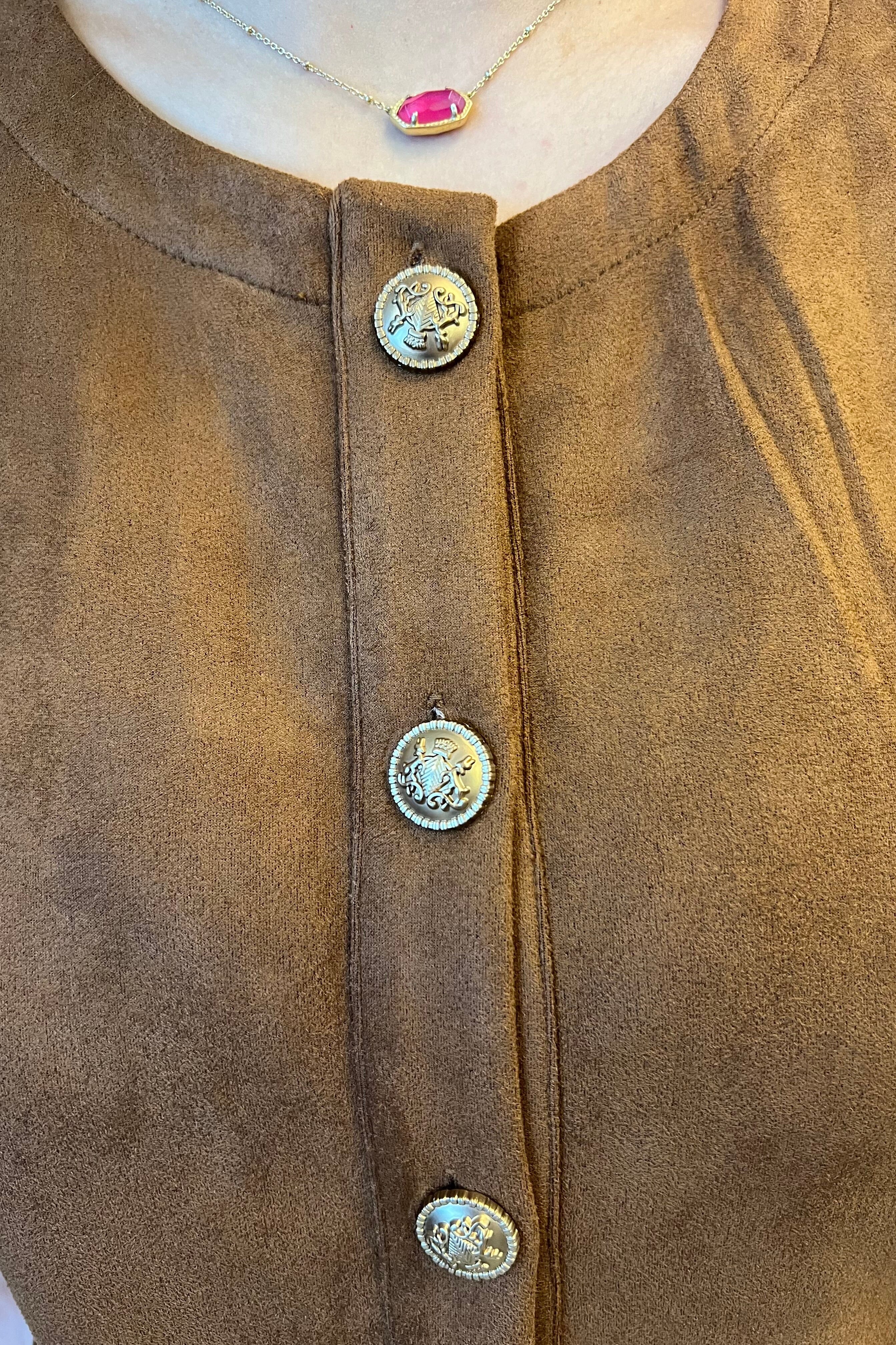 Vest Dress w/Gold Buttons & Pockets DRESS JODIFL