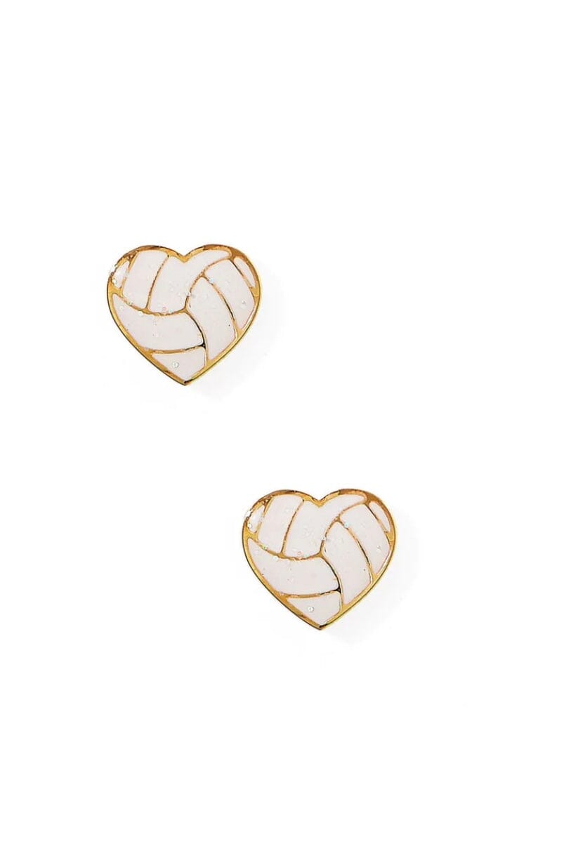 Volleyball Screwback Stud Earrings JEWELRY LINNY CO