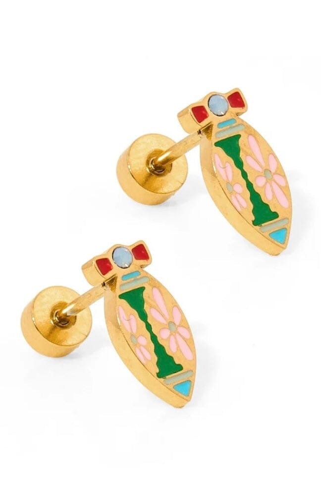 Merritt Ornament Screwback Stud Earrings JEWELRY LINNY CO