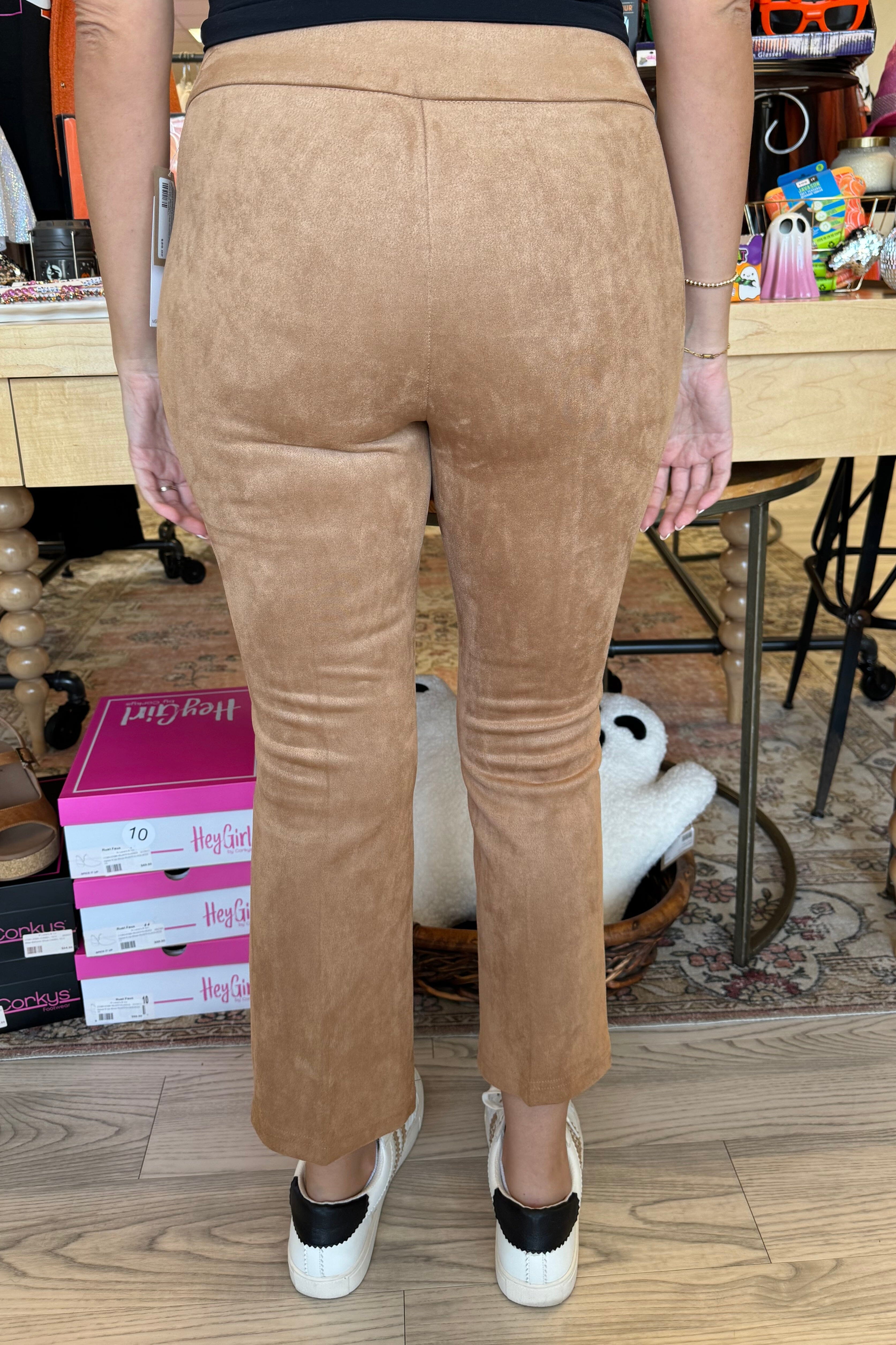 Pull On Straight Leg Faux Suede Pant BOTTOMS ZAC & RACHEL