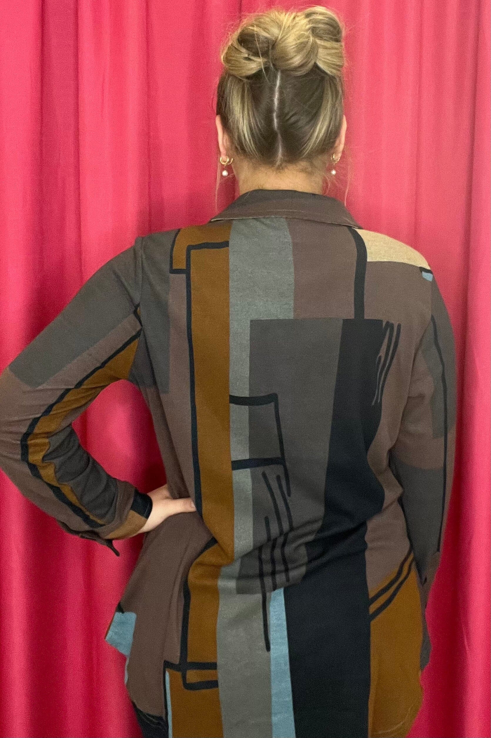 Long Sleeve Printed Button Down MISSY TOP SPECIAL PARSLEY & SAGE