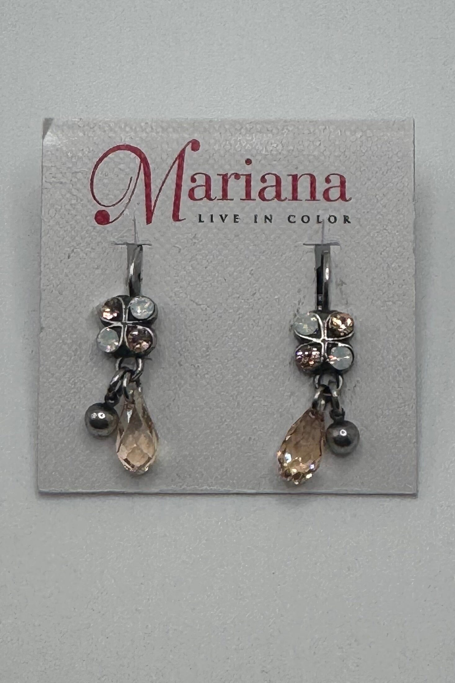 Diamond Cluster Earrings in Peace BETTERBRANDJEWELRY Mariana