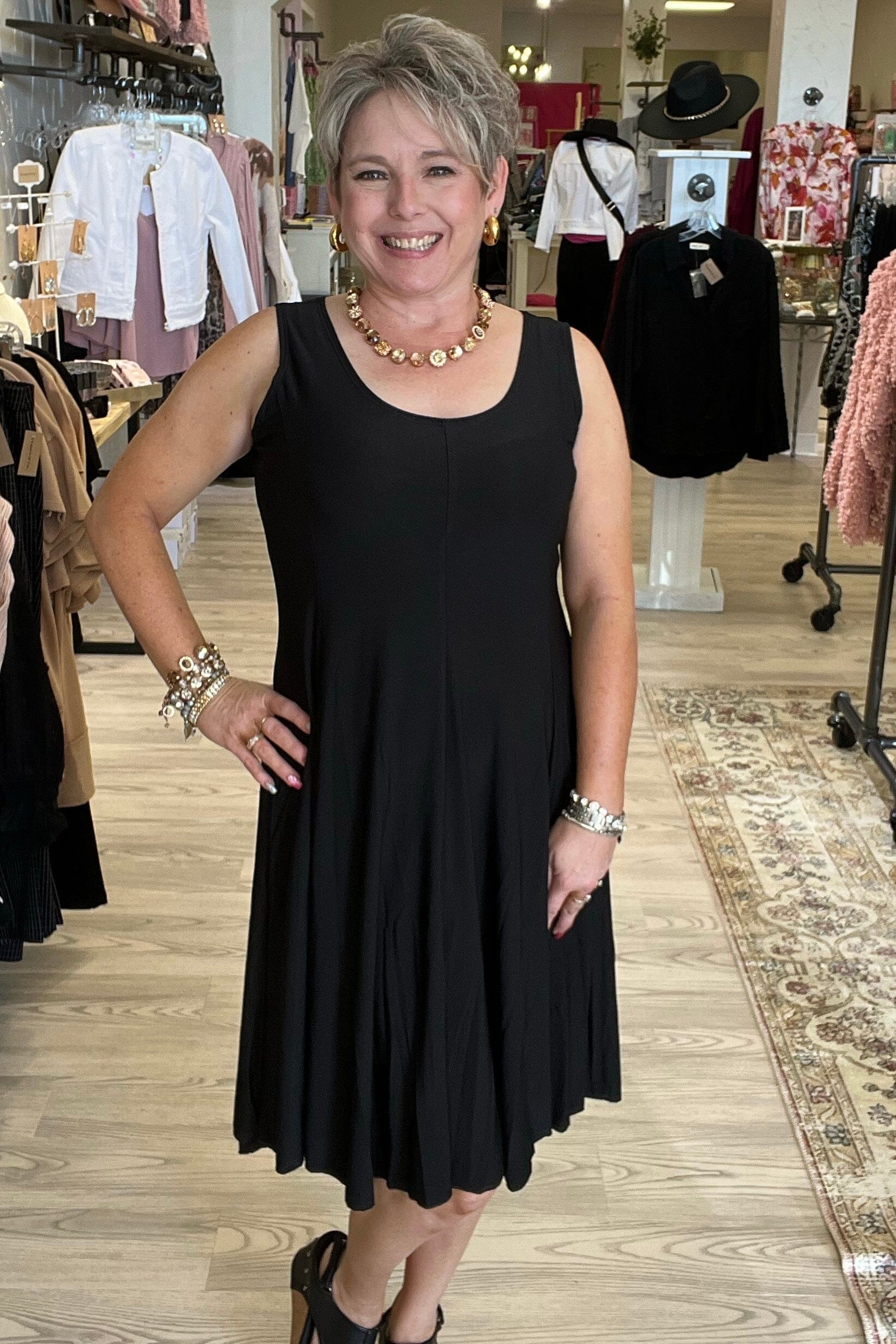 Sleeveless Knee Length Dress DRESS K Lane&