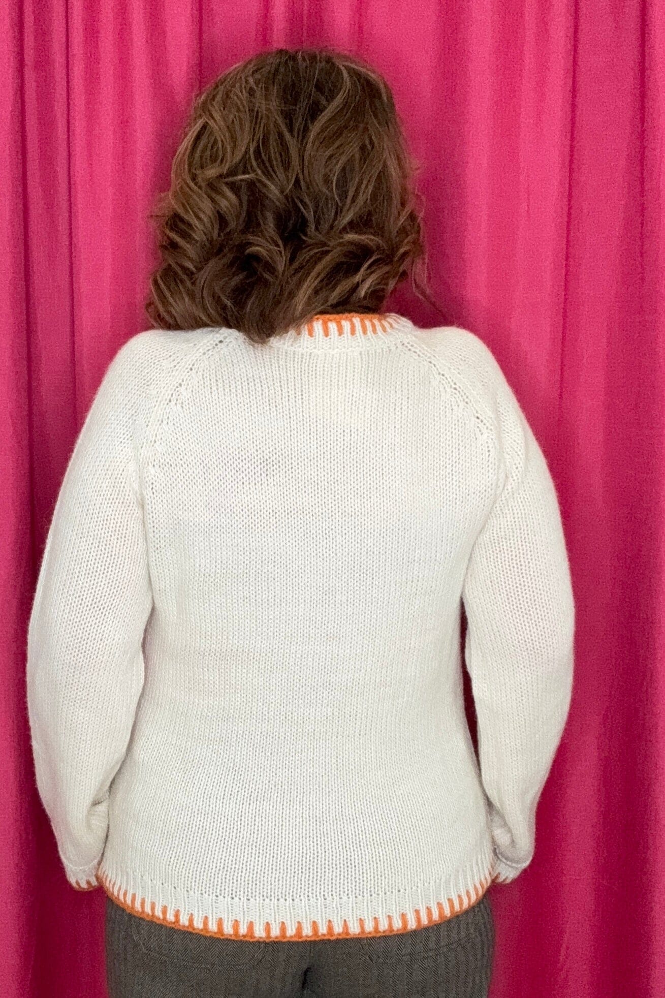 Pumpkin Floral Embroidered Thanksgiving Sweater JRTOP CASUAL TOP SO ME