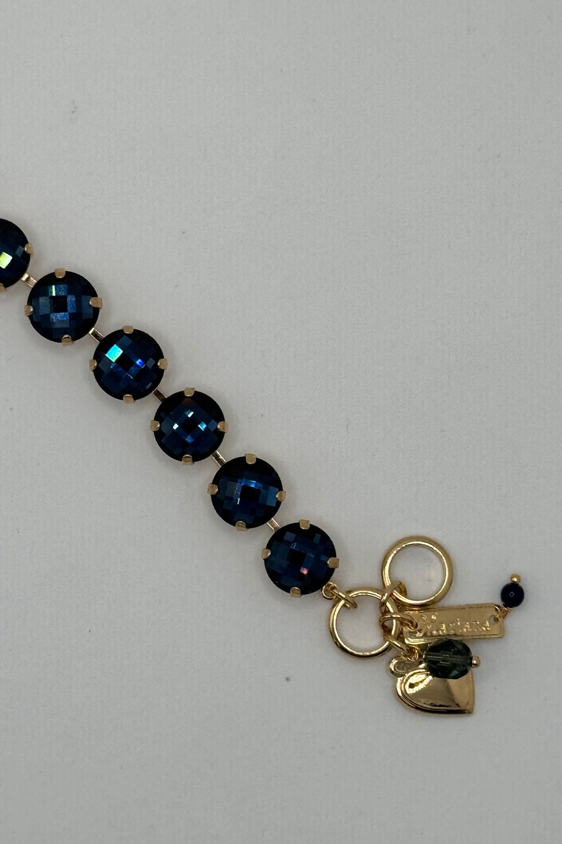 Large Everyday Round Bracelet In Checkerboard Royal Blue BETTERBRANDJEWELRY Mariana